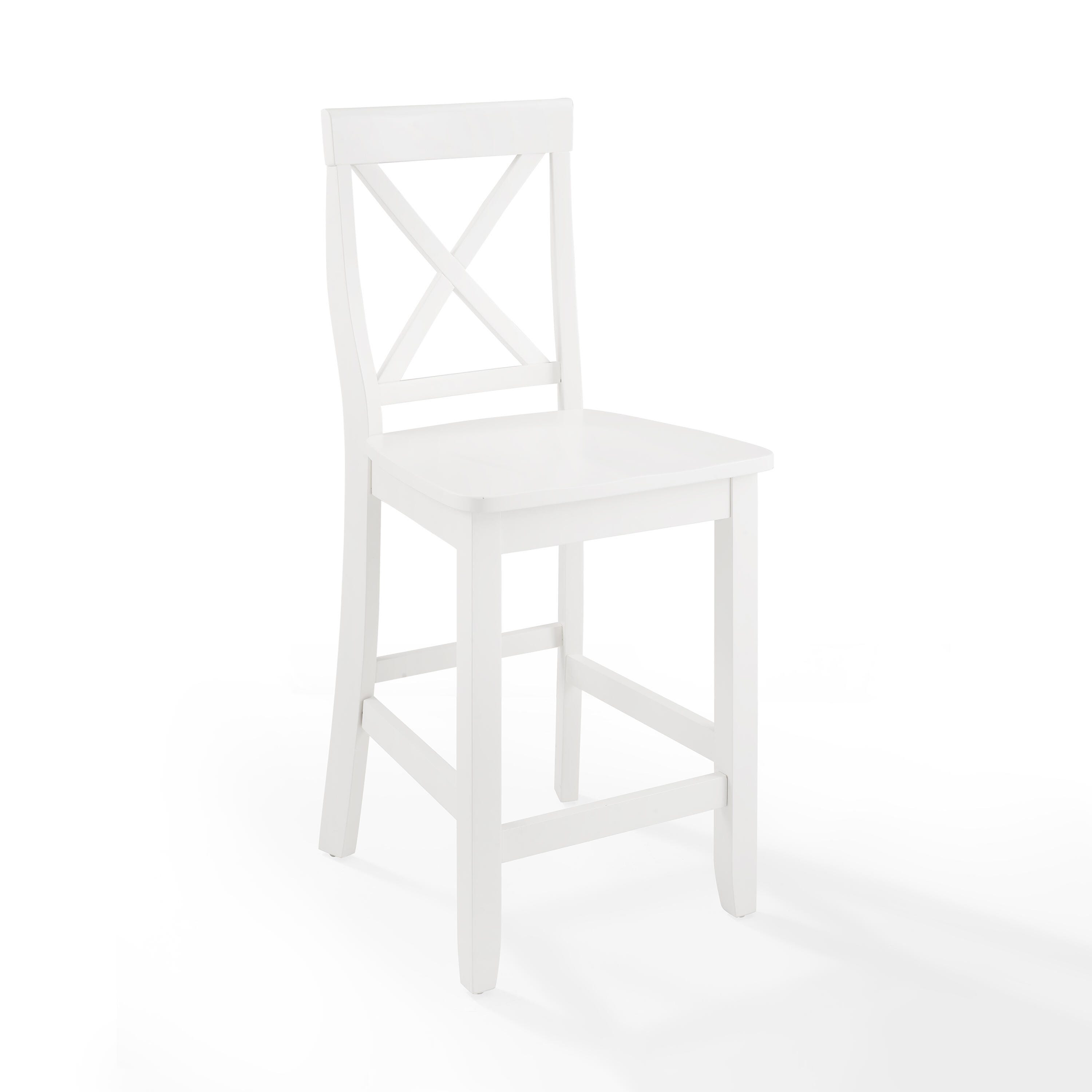 X-Back Counter Stool Set, White, large
