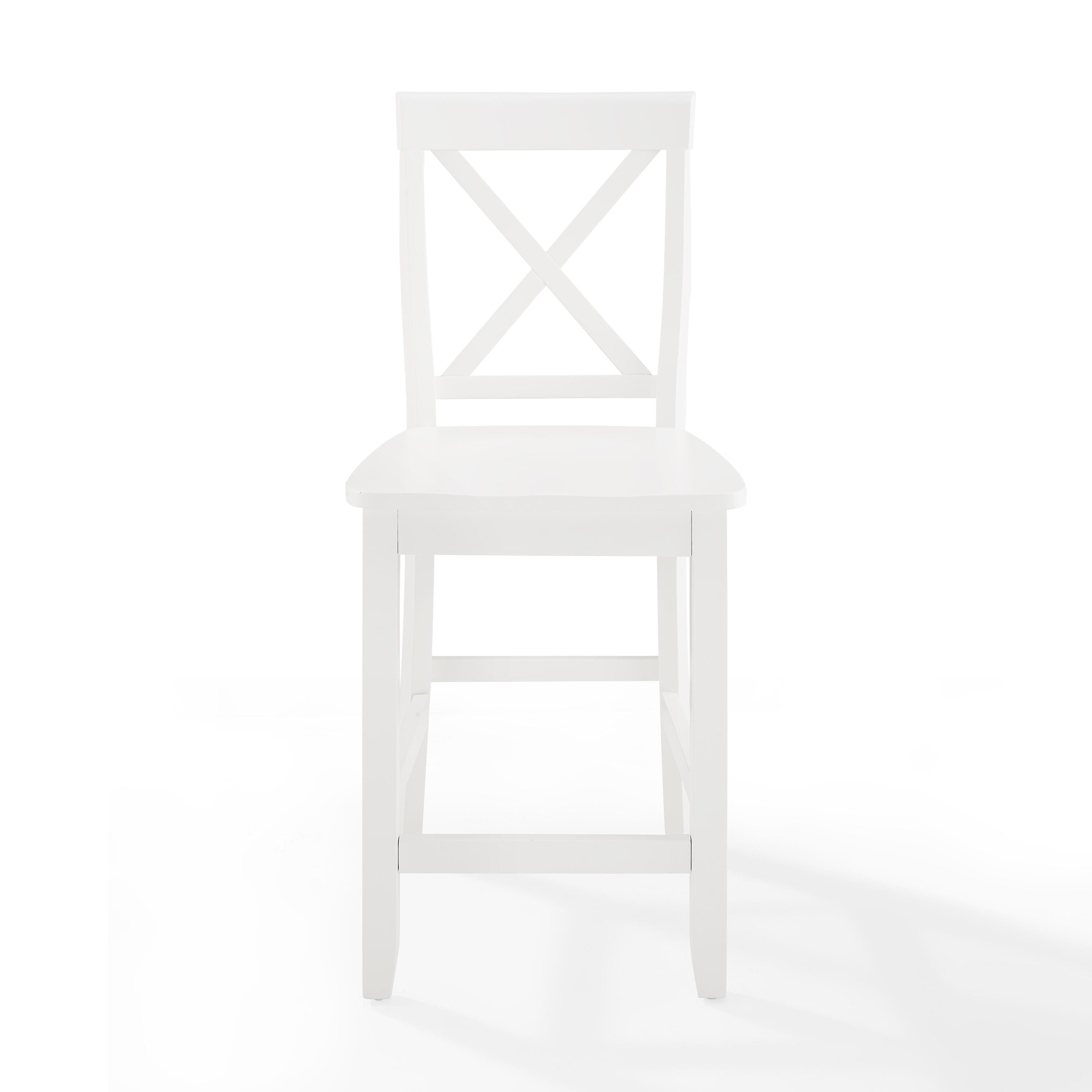 X-Back Counter Stool Set, White, large