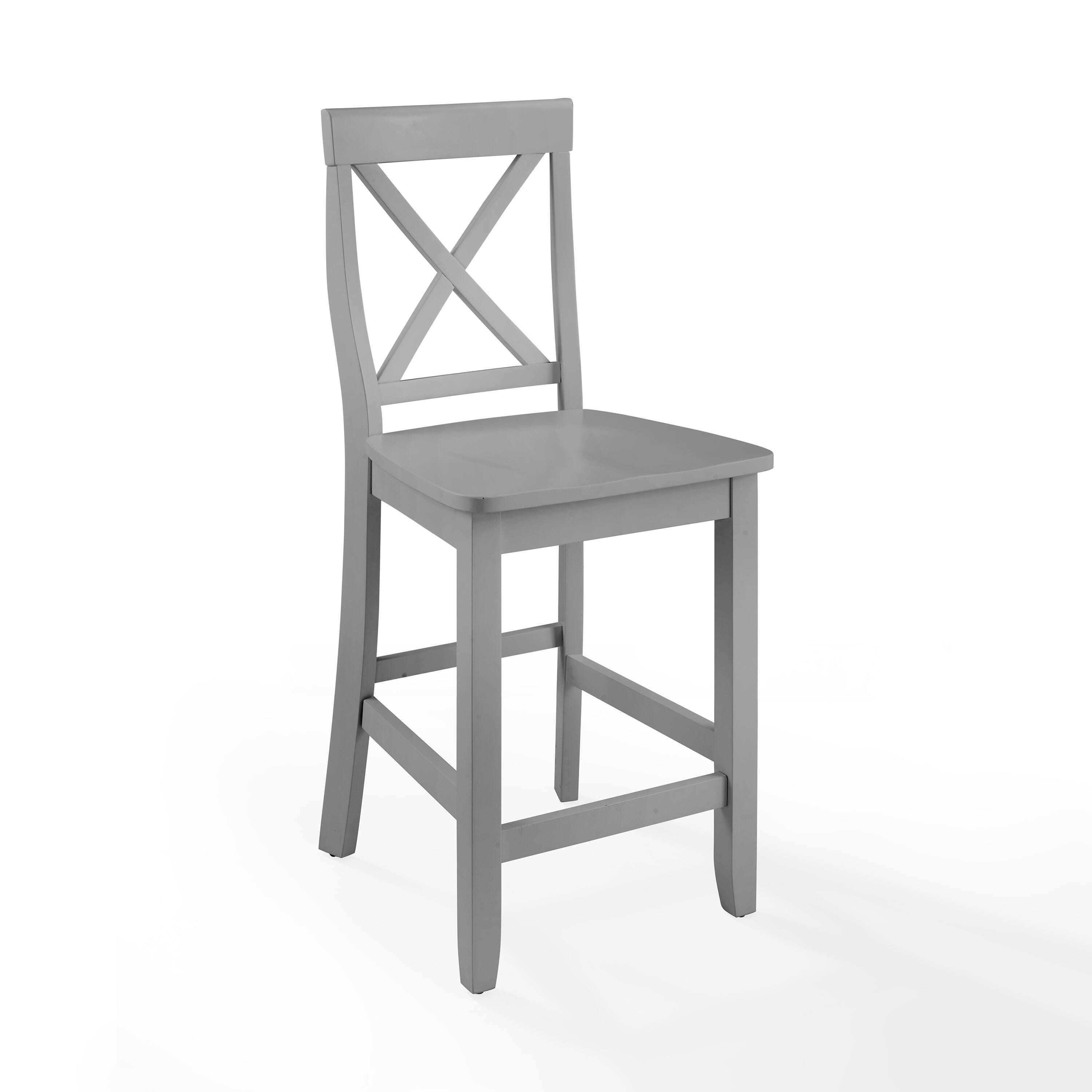 X-Back Counter Stool Set, Gray, large