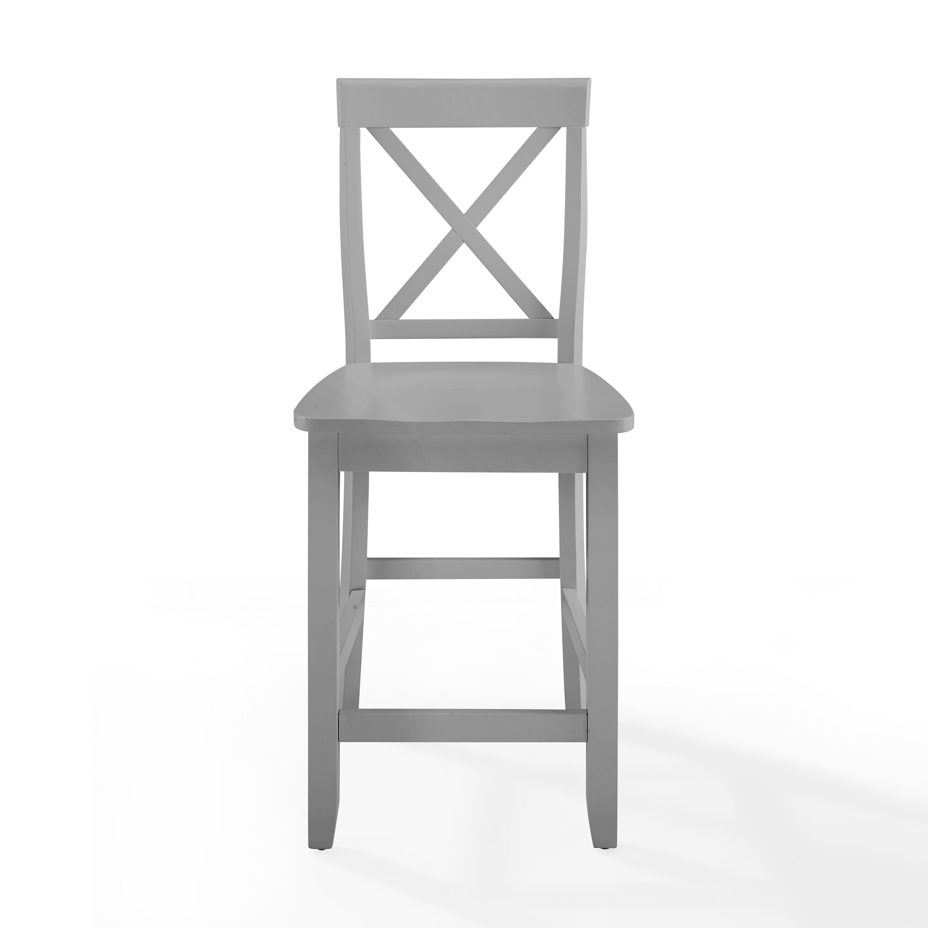 X-Back Counter Stool Set, Gray, large