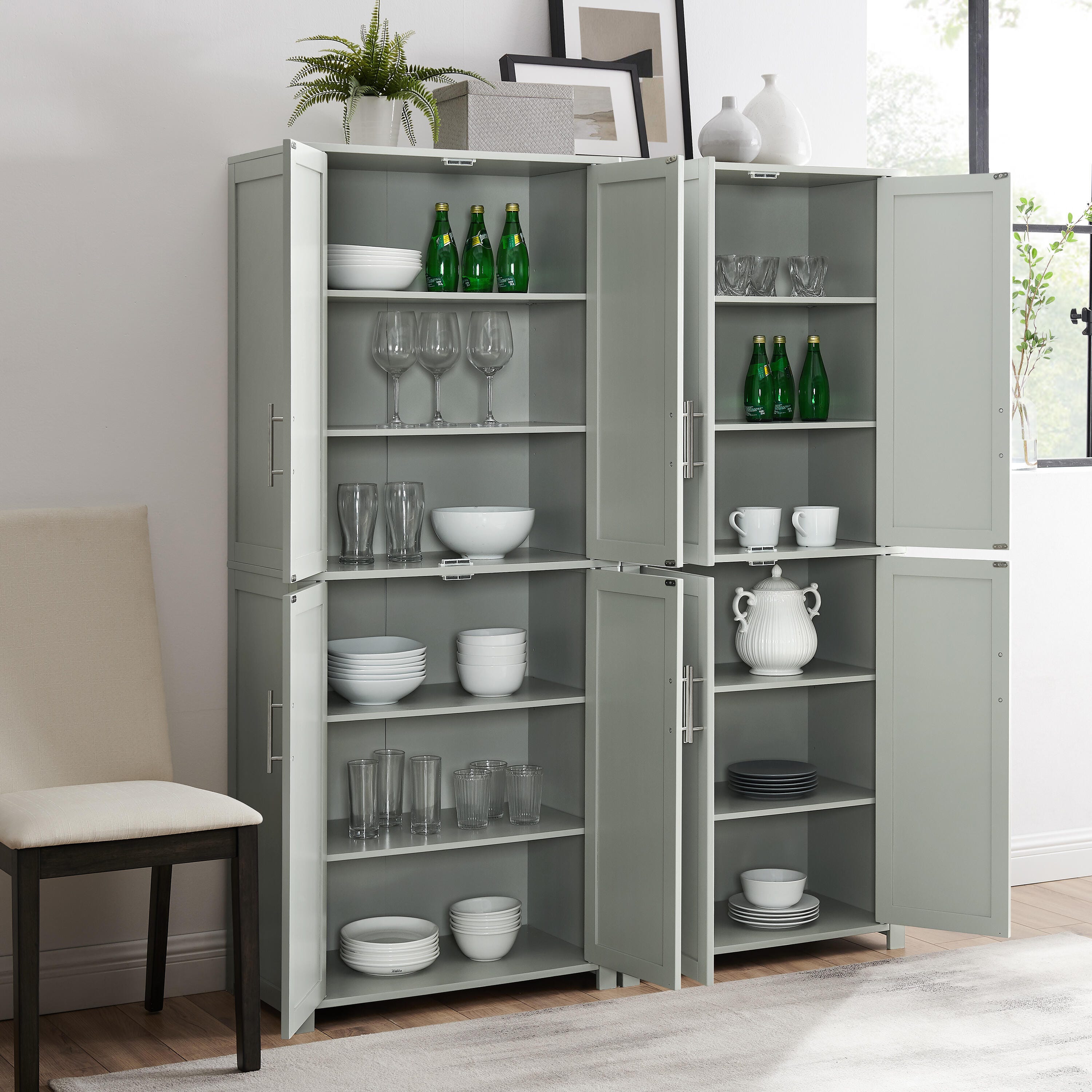 Savannah 2Pc Pantry Set, Gray, large