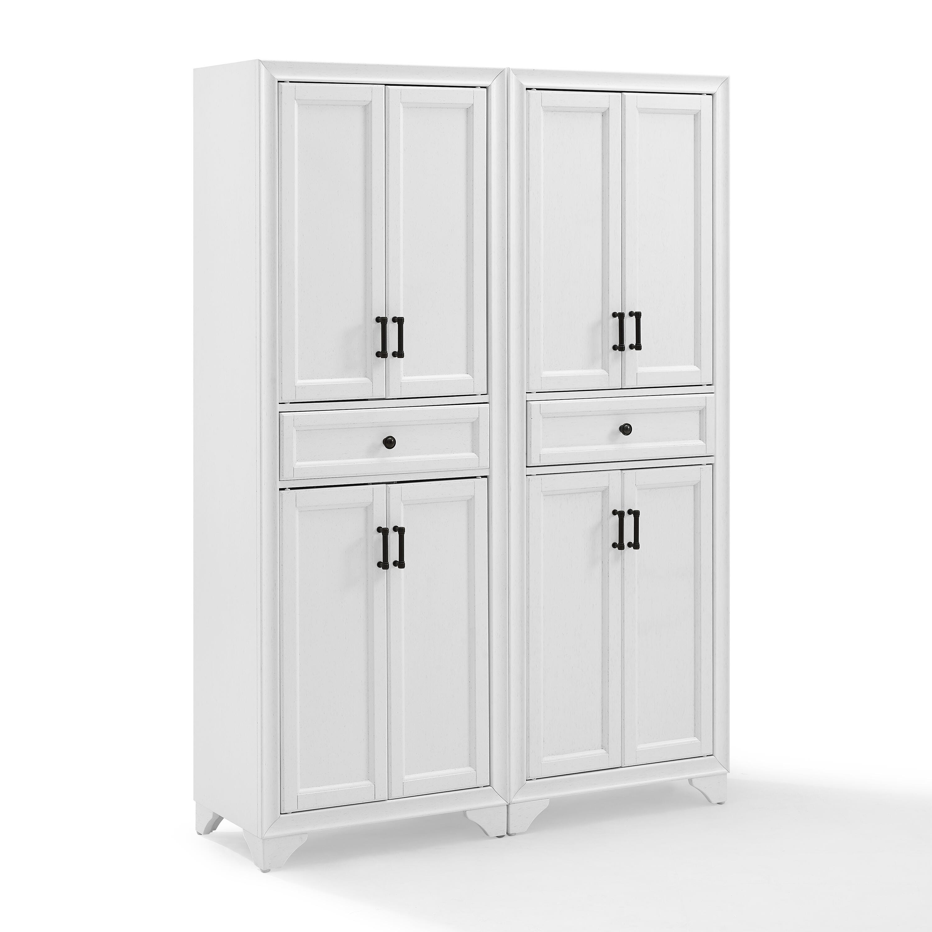 Tara 2Pc Pantry Set, Distressed White, large