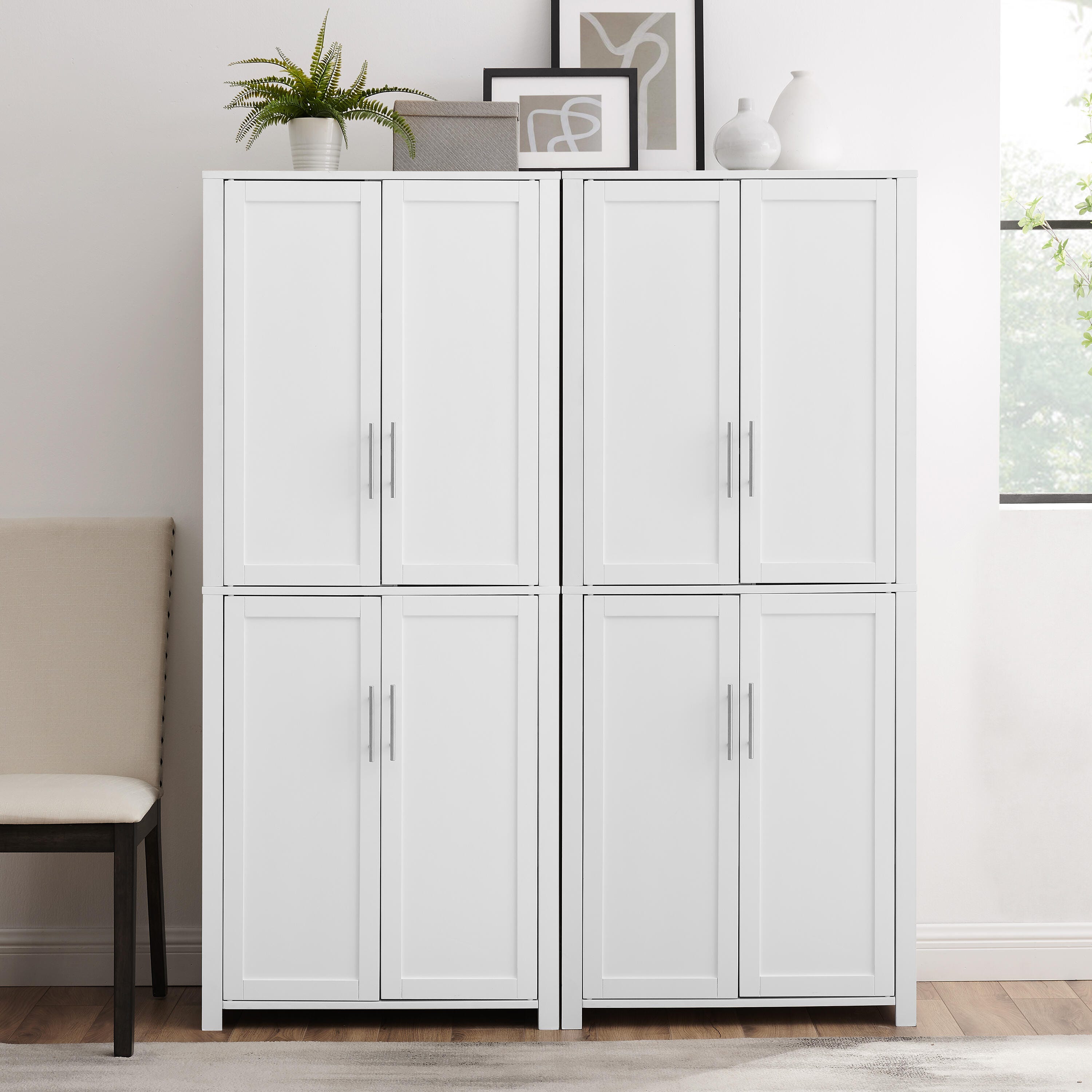 Savannah 2Pc Pantry Set, White, large
