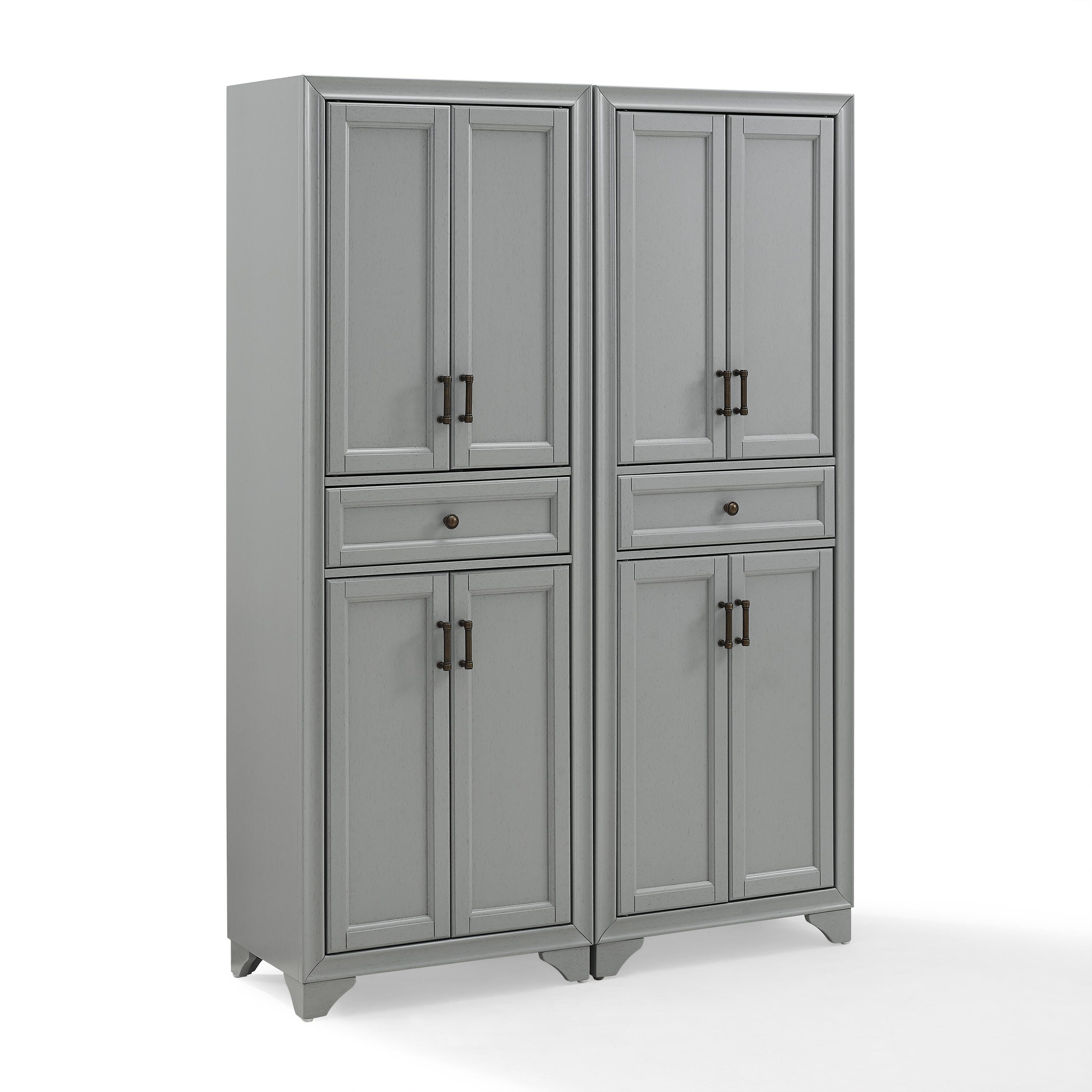 Tara 2Pc Pantry Set, Distressed Gray, large