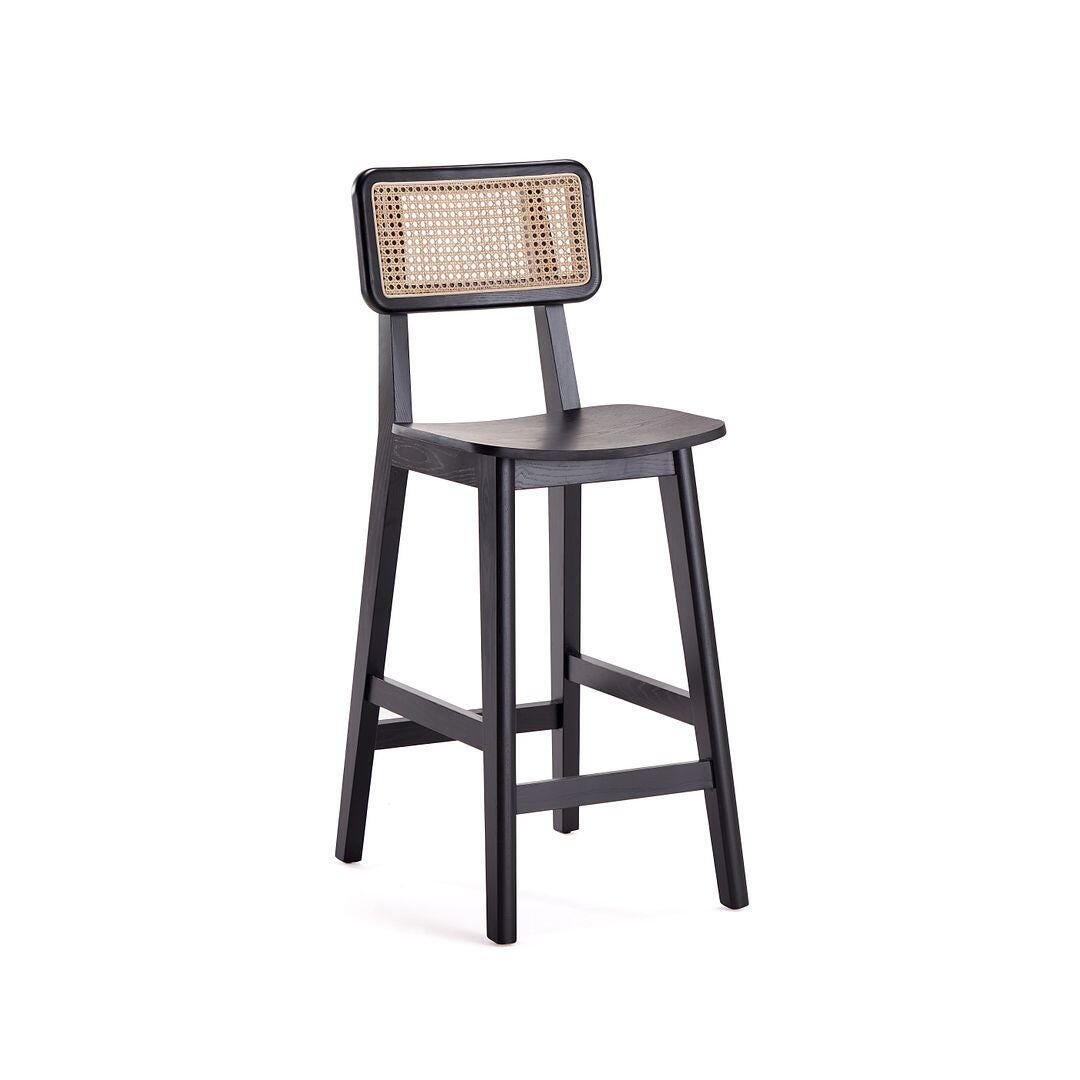 Versailles Counter Stool, Black/Natural, large