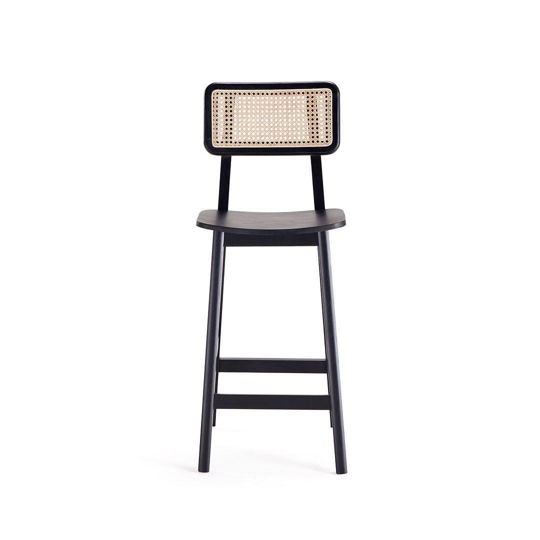 Versailles Counter Stool, Black/Natural, large