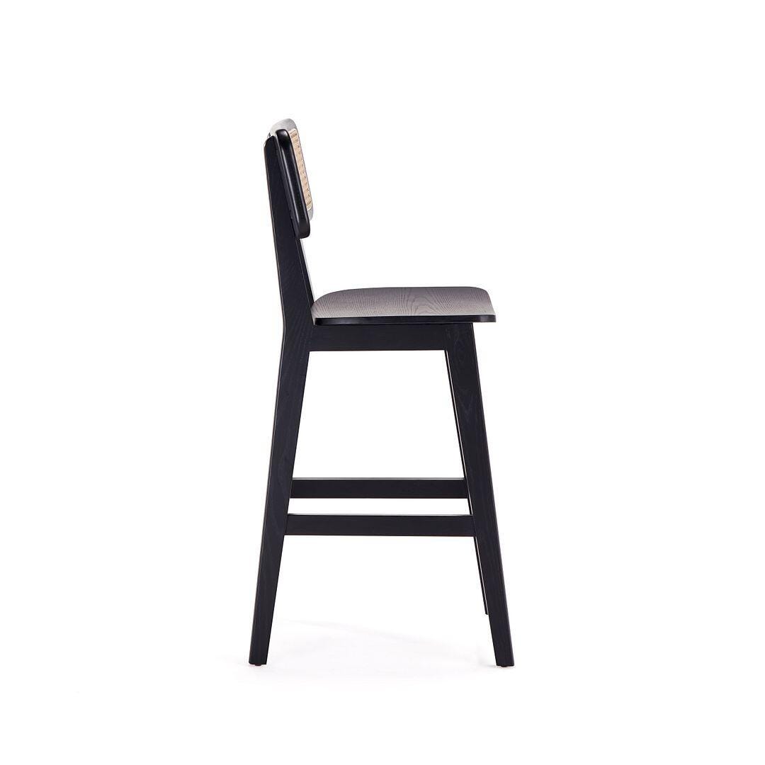 Versailles Counter Stool, Black/Natural, large