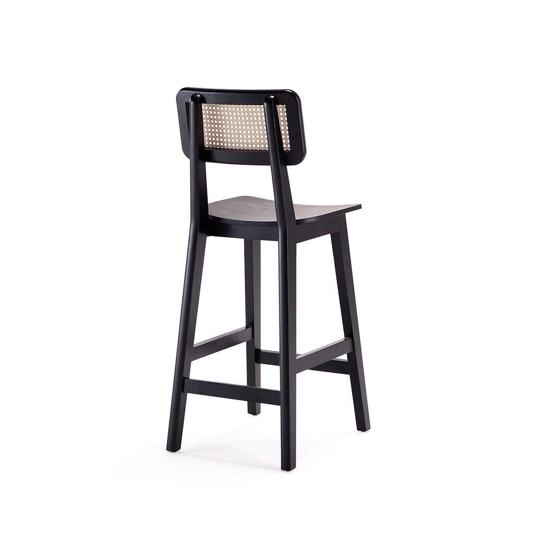 Versailles Counter Stool, Black/Natural, large