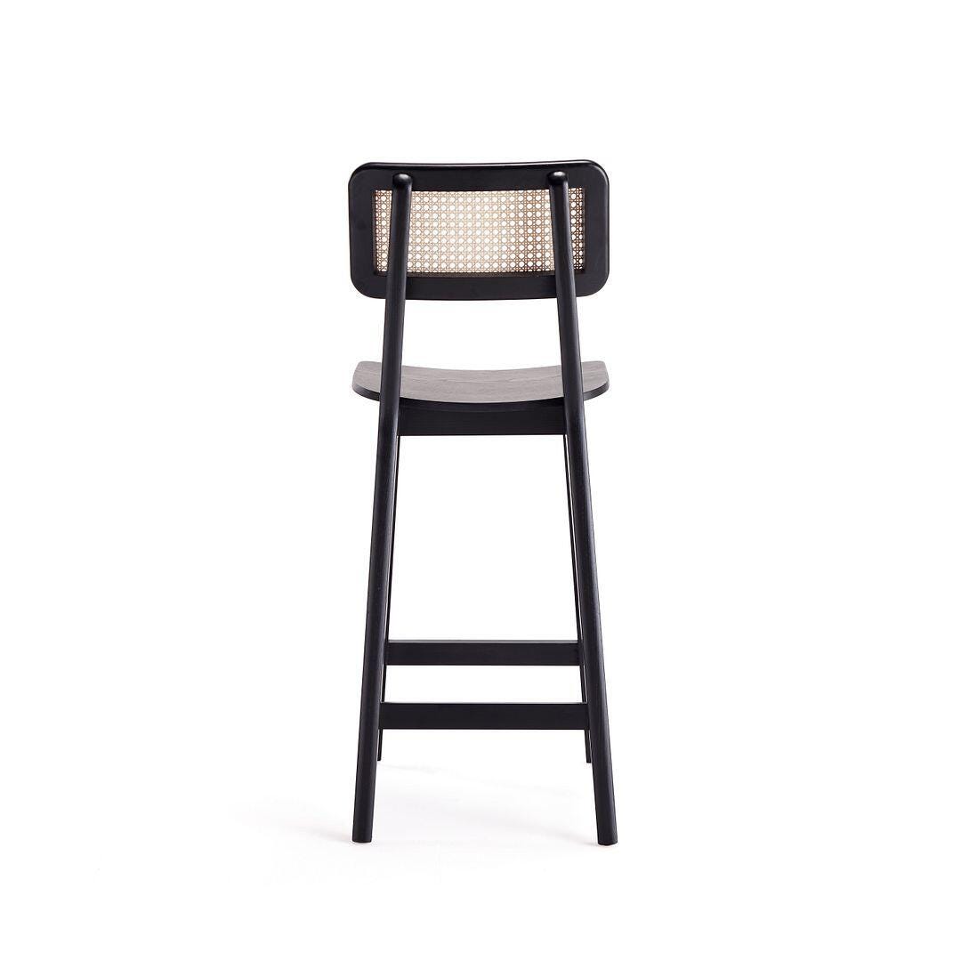 Versailles Counter Stool, Black/Natural, large