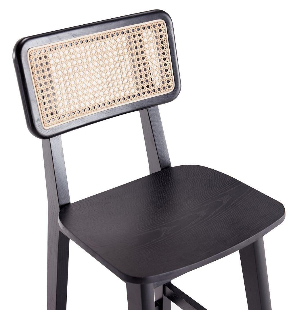 Versailles Counter Stool, Black/Natural, large