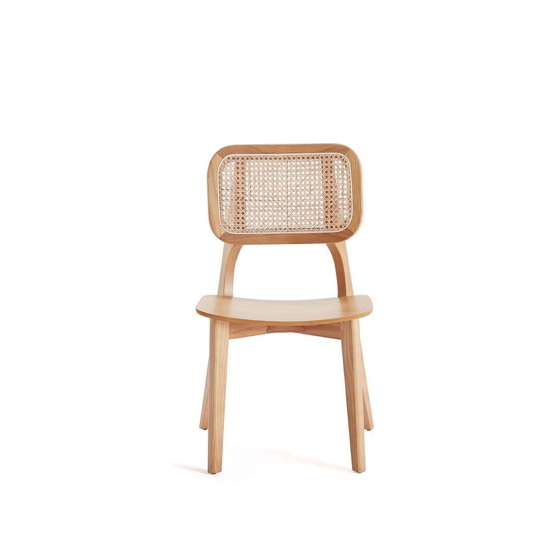 Manhattan Comfort Versailles Dining Chair (Set of 2), Natural, large
