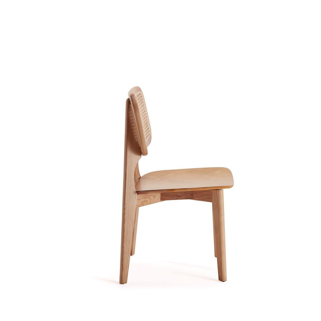 Manhattan Comfort Versailles Dining Chair (Set of 2), Natural, large