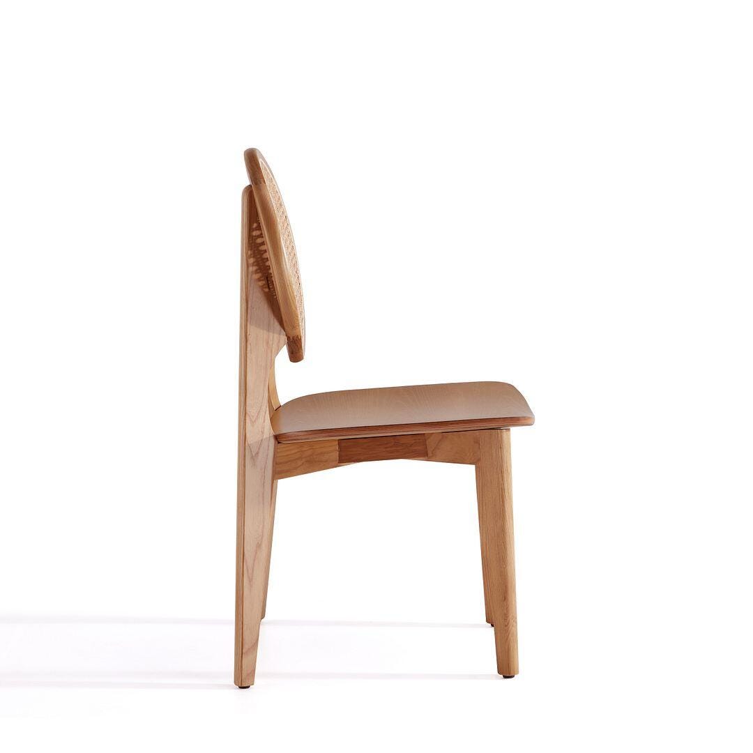 Manhattan Comfort Versailles Dining Chair (Set of 2), Natural, large