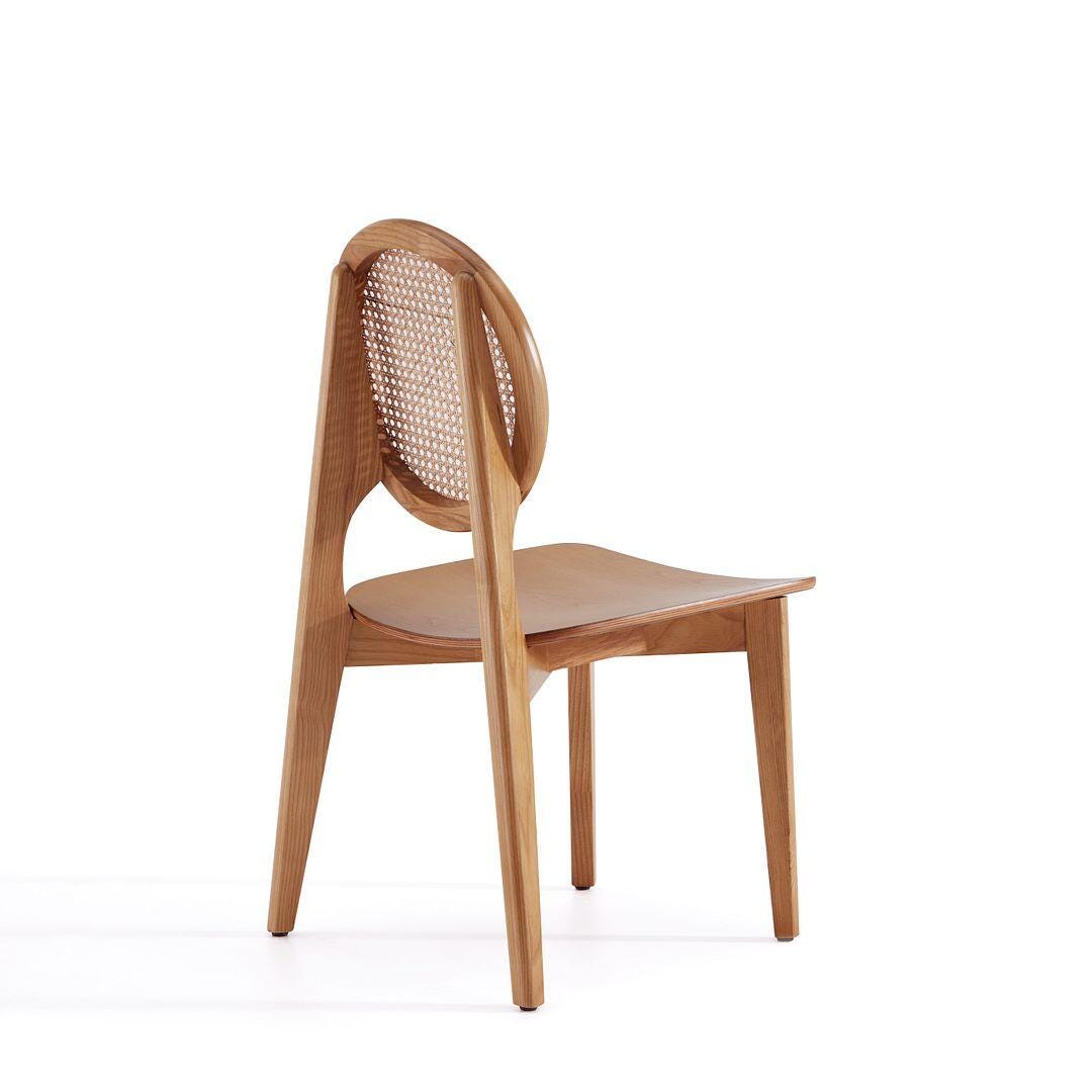 Manhattan Comfort Versailles Dining Chair (Set of 2), Natural, large