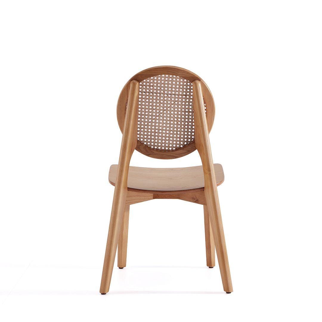 Manhattan Comfort Versailles Dining Chair (Set of 2), Natural, large