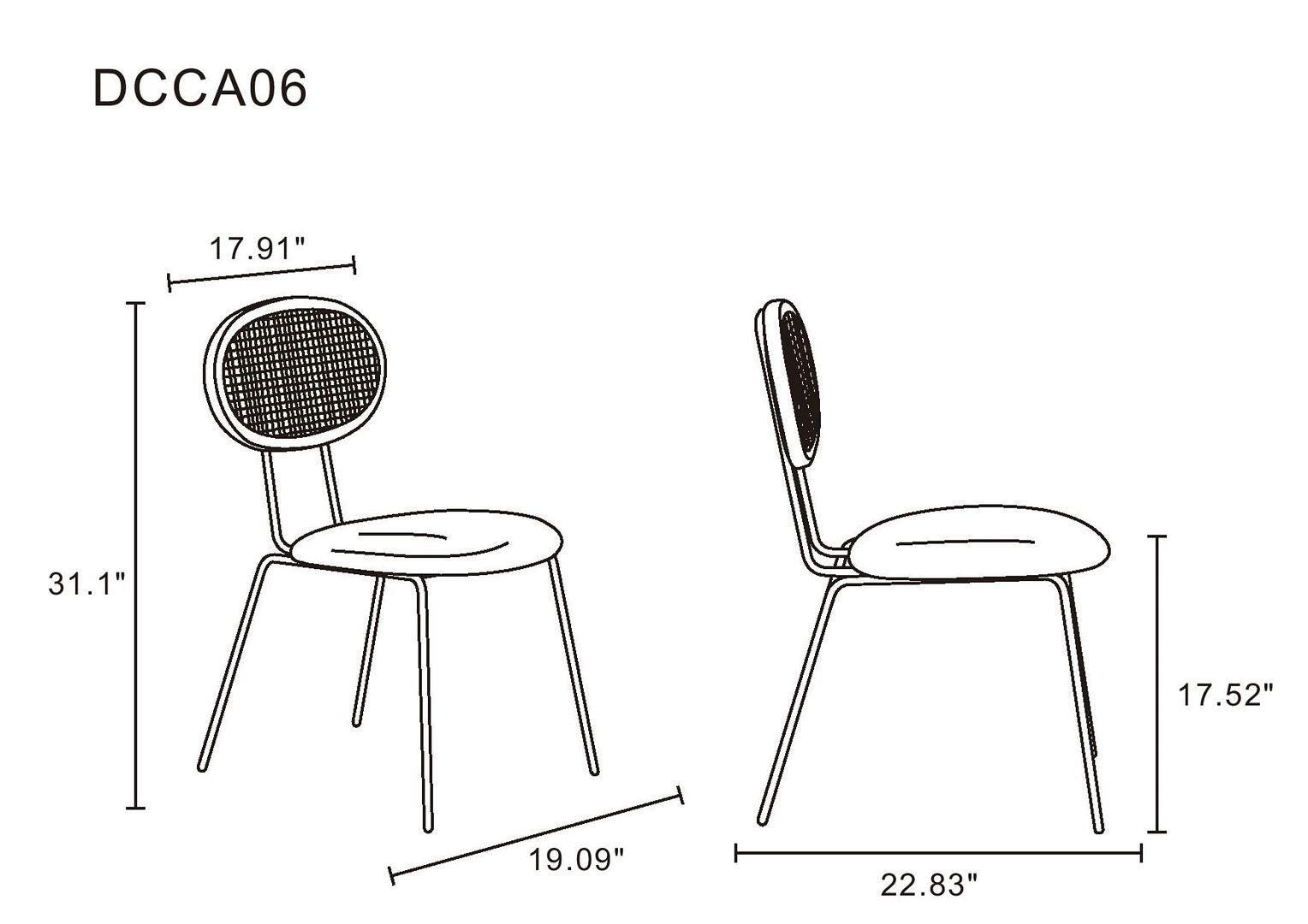 Manhattan Comfort Jardin Upholstered Dining Chair (Set of 2), , large