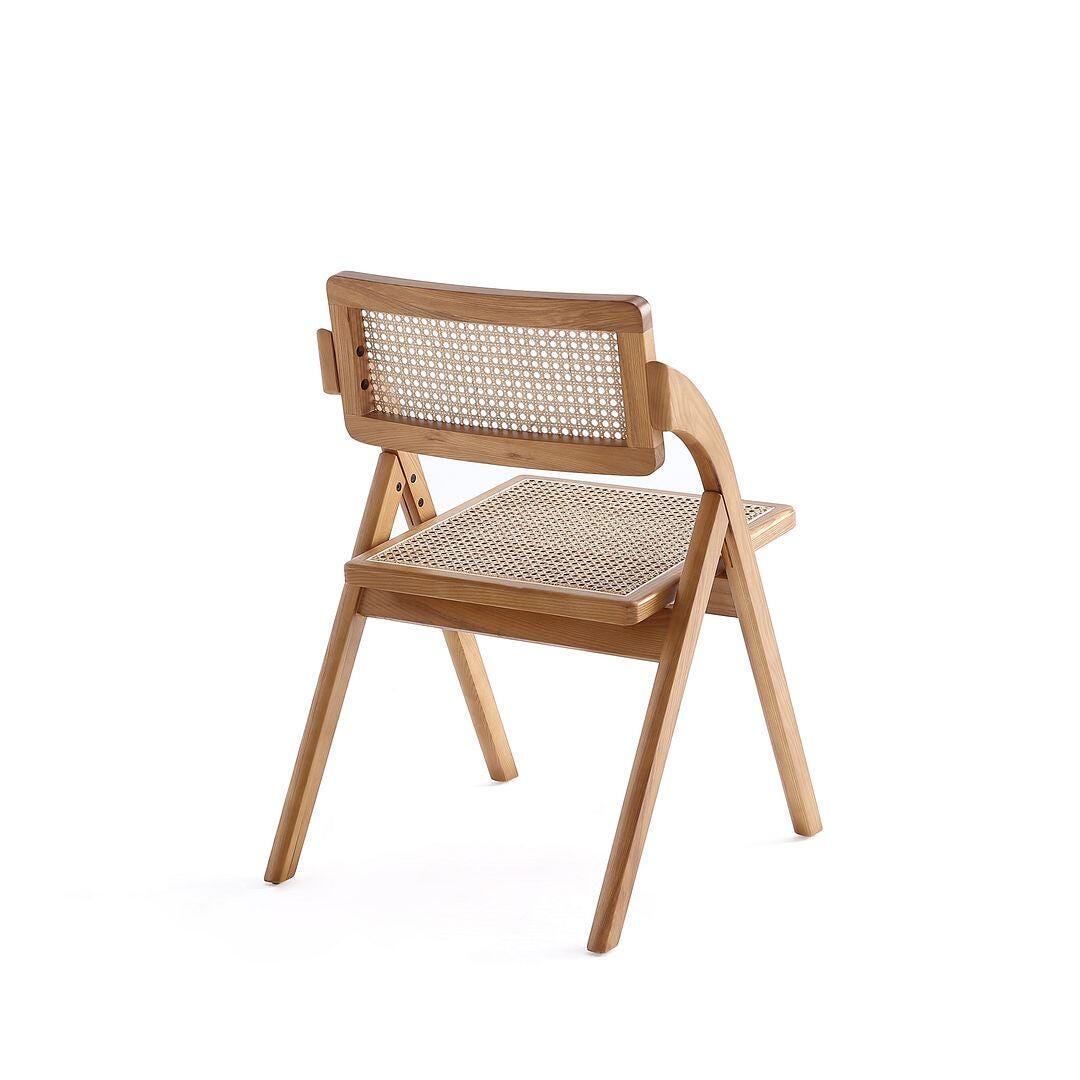 Manhattan Comfort Lambinet Dining Chair (Set of 2), Natural, large