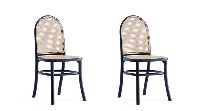 Manhattan Comfort Paragon 2.0 Dining Chair (Set of 2), Black/Gray