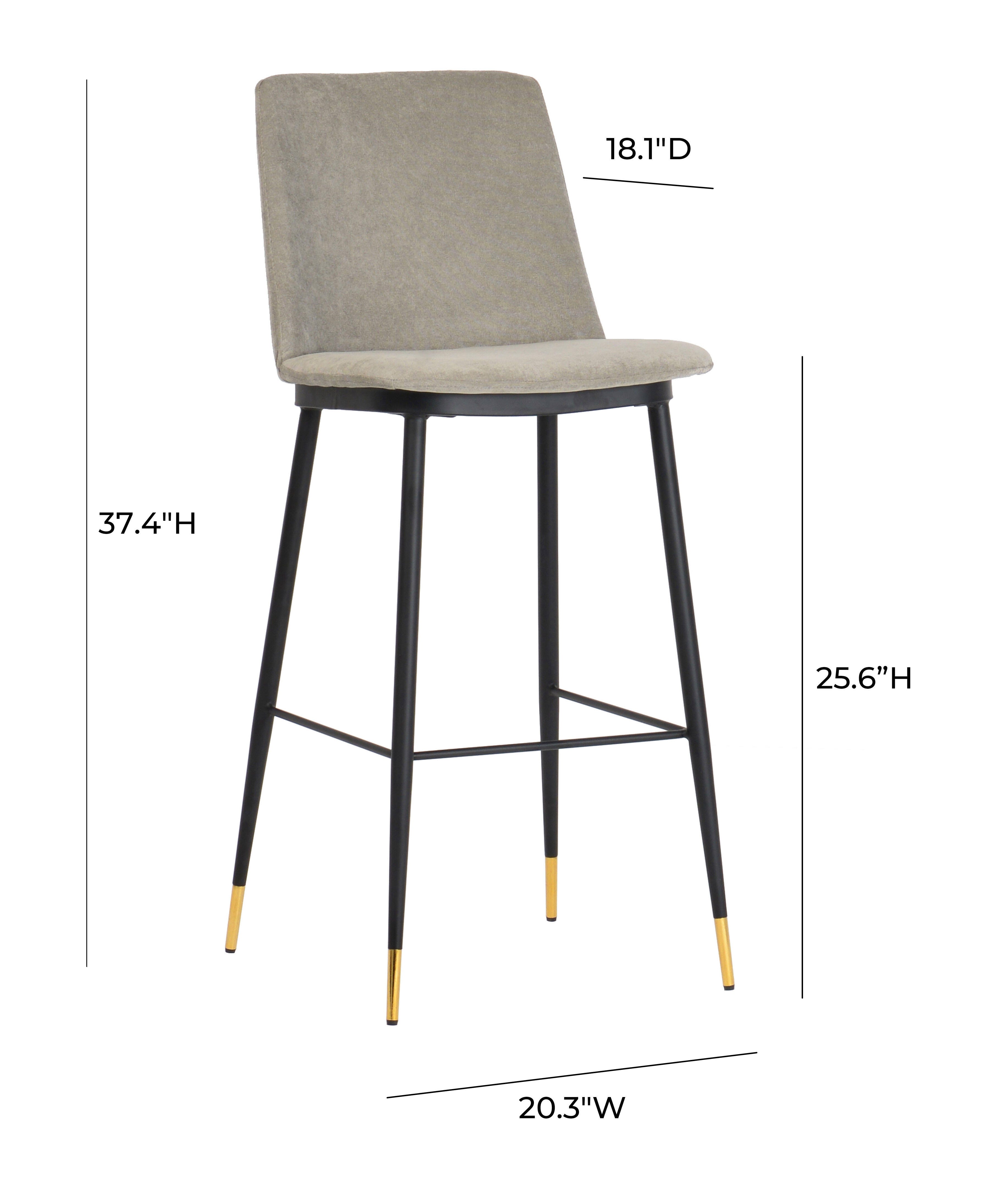TOV Furniture Evora Counter Stool (Set of 2), Gray, large