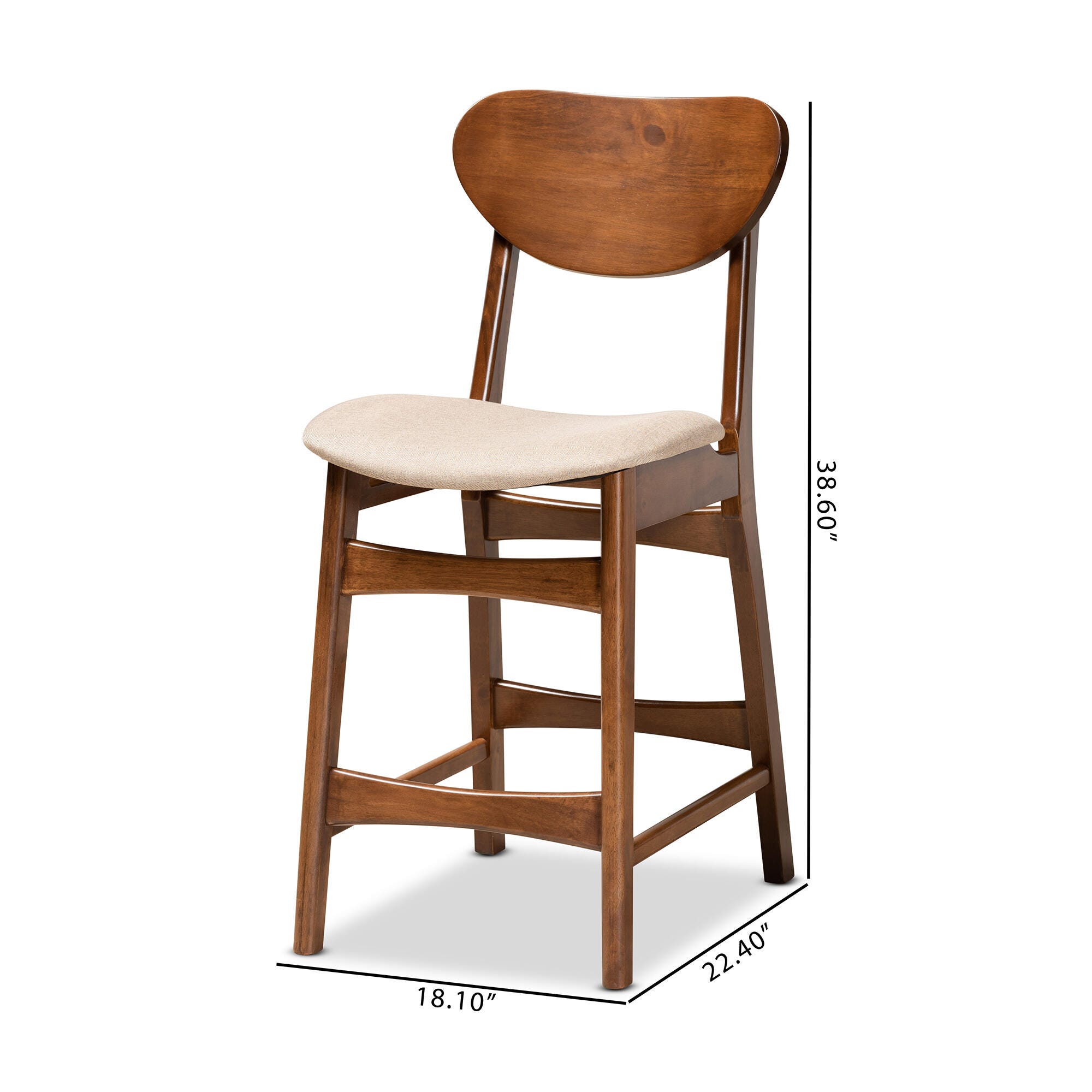 Baxton Studio Katya Counter Stool - Thumbnail 5