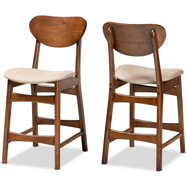 Baxton Studio Katya Upholstered Counter Stool Set