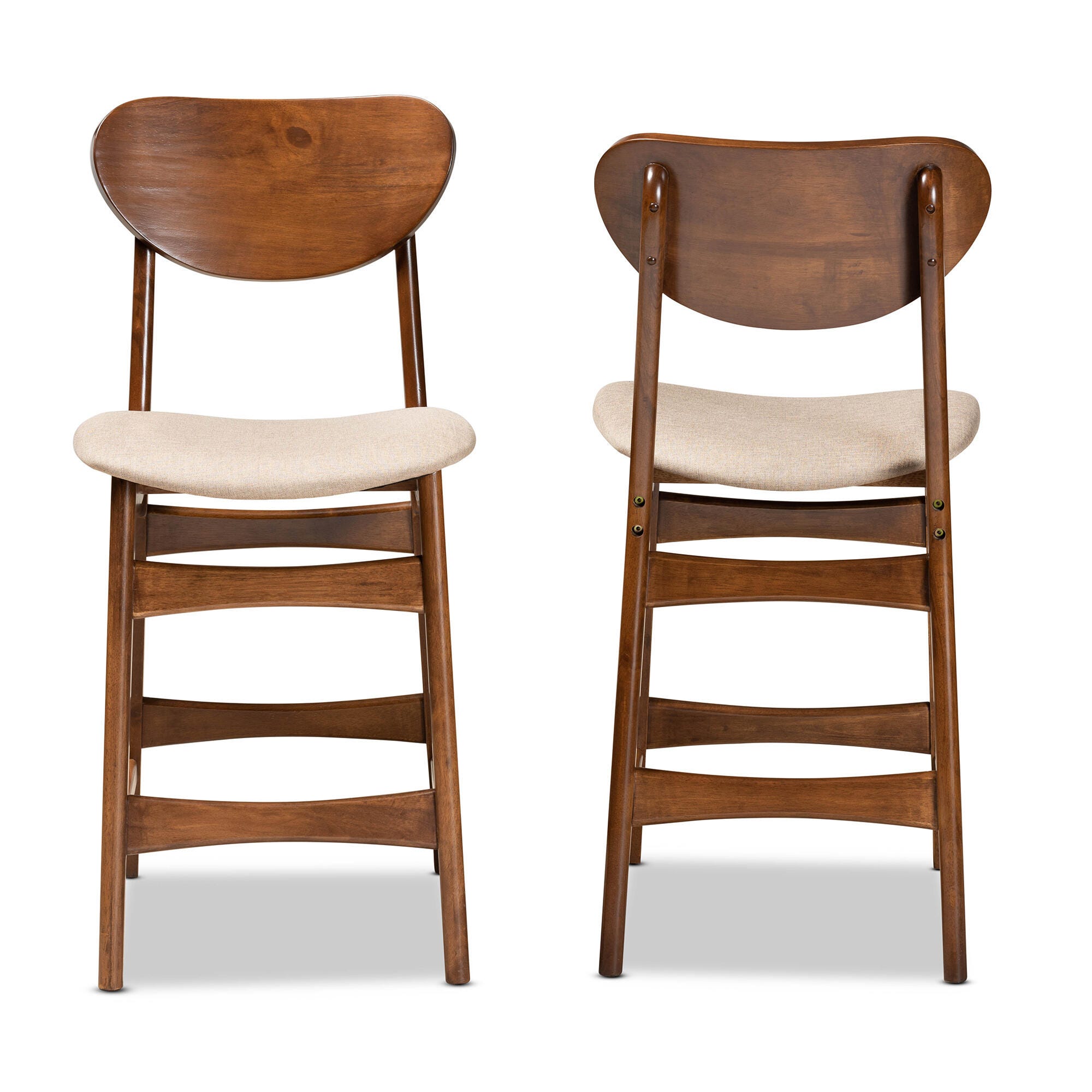 Baxton Studio Katya Upholstered Counter Stool Set, , large