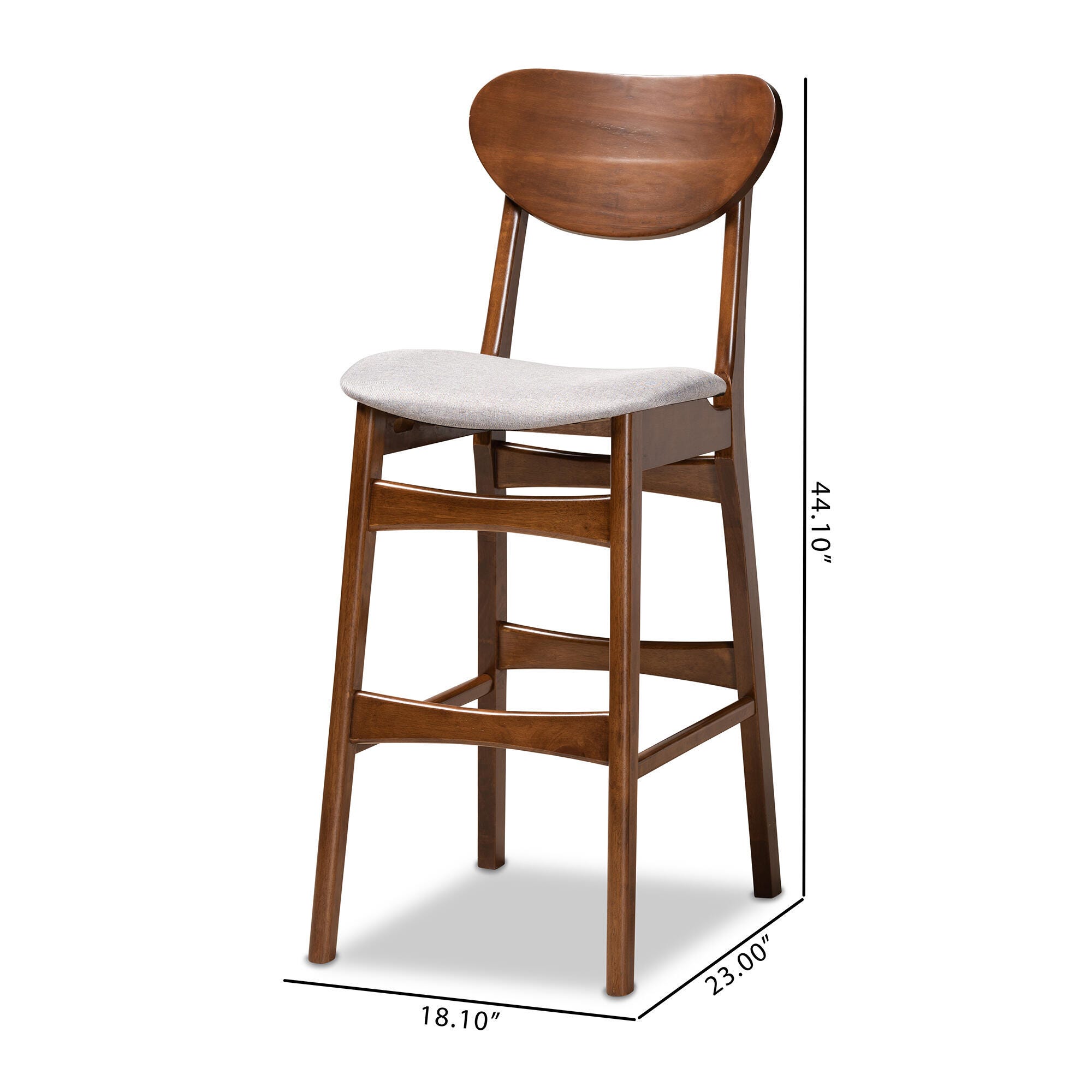 Baxton Studio Katya Upholstered Bar Stool Set, , large