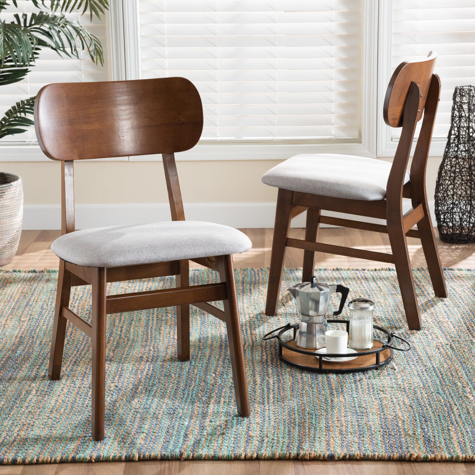 Baxton Studio Euclid 2-Piece Dining Chair Set, , rollover