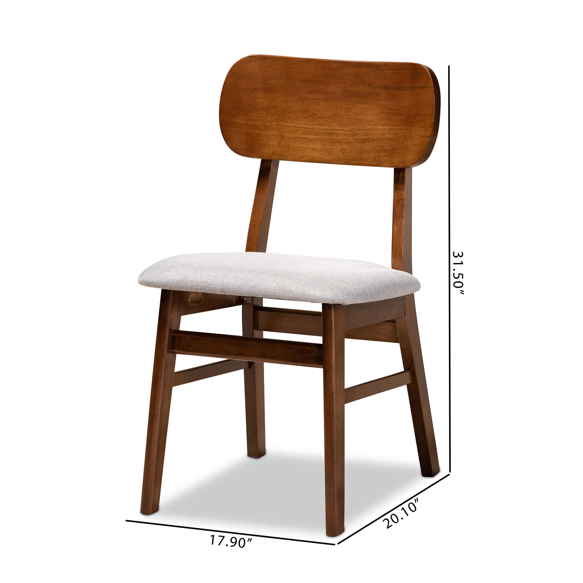 Baxton Studio Euclid 2-Piece Dining Chair Set, , large
