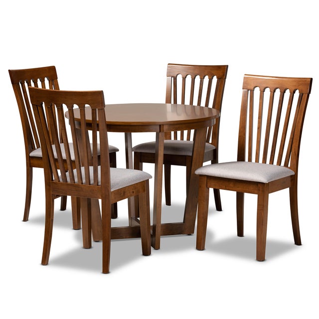 Baxton Studio Andi Dining Table and 4 Chairs Set