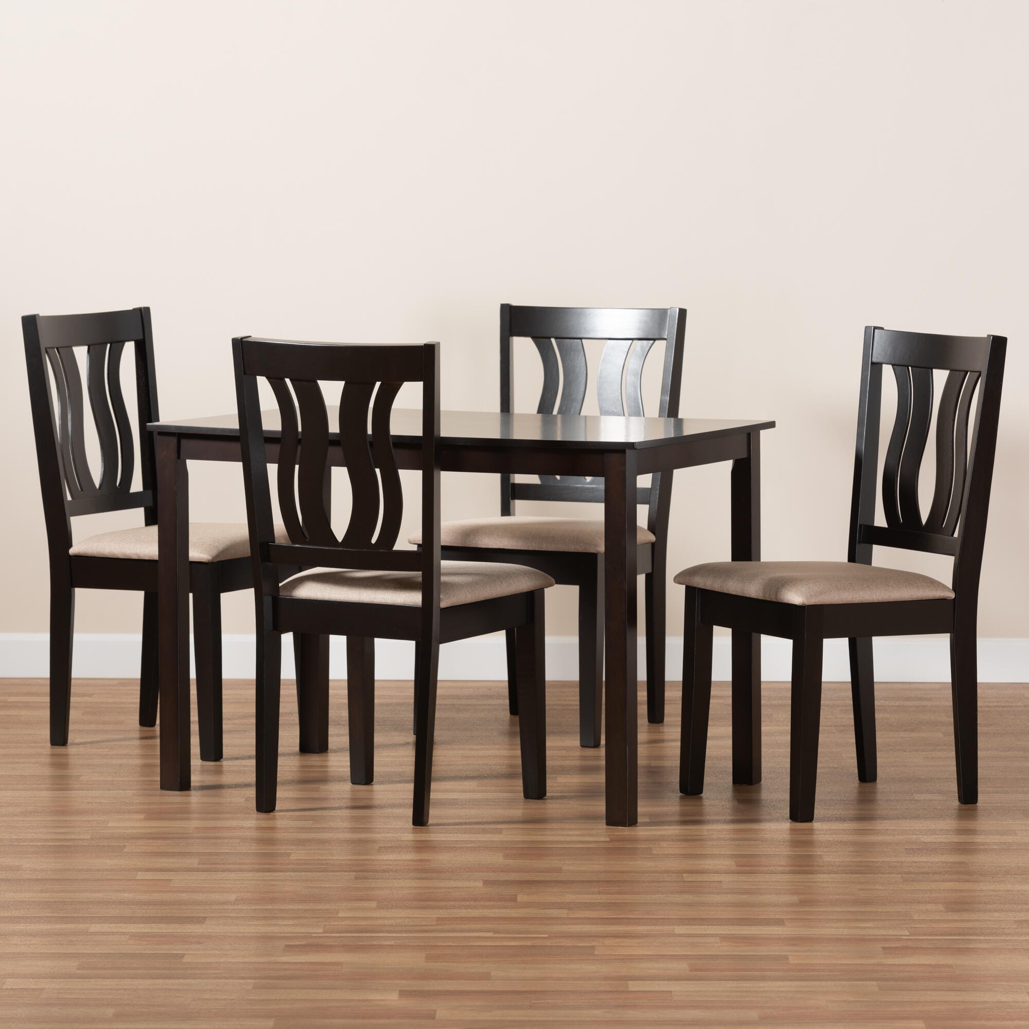 Baxton Studio Fenton 5-Piece Dining Set, , large