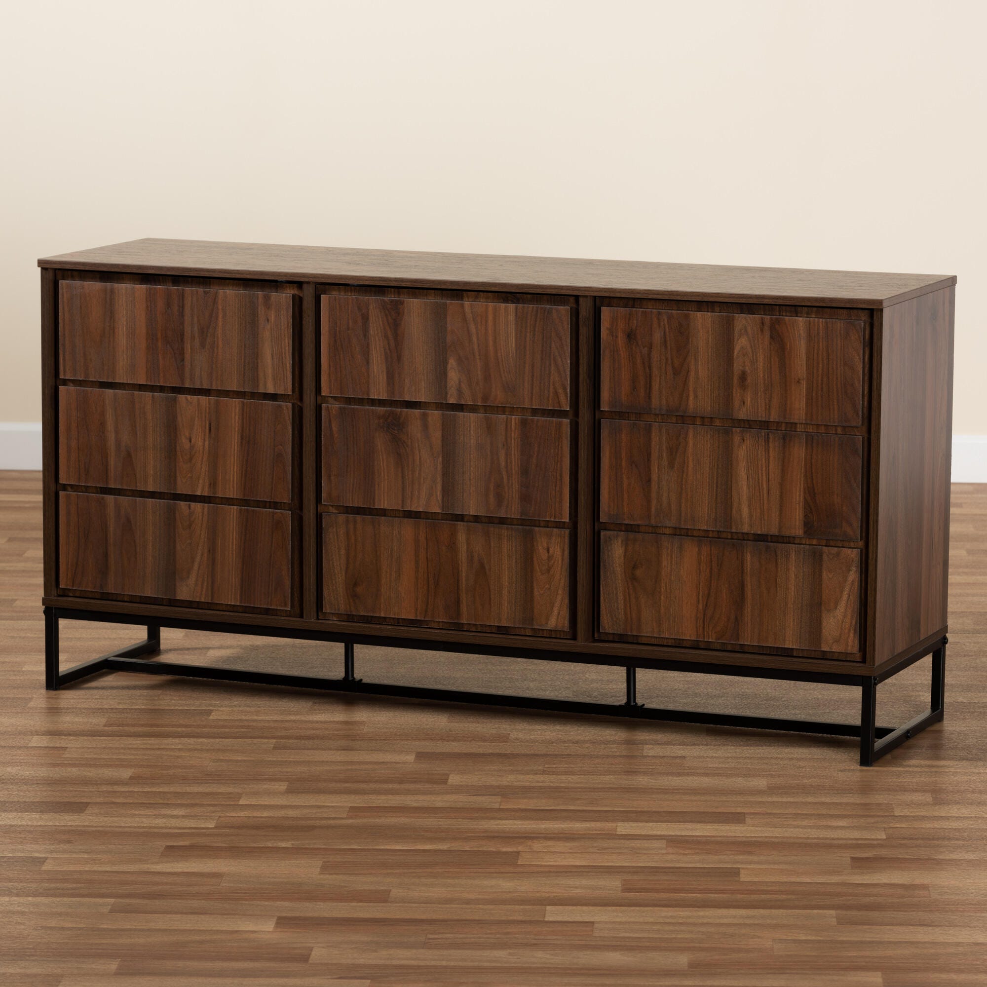 Baxton Studio Neil 3-Door Dining Room Sideboard Buffet, , large