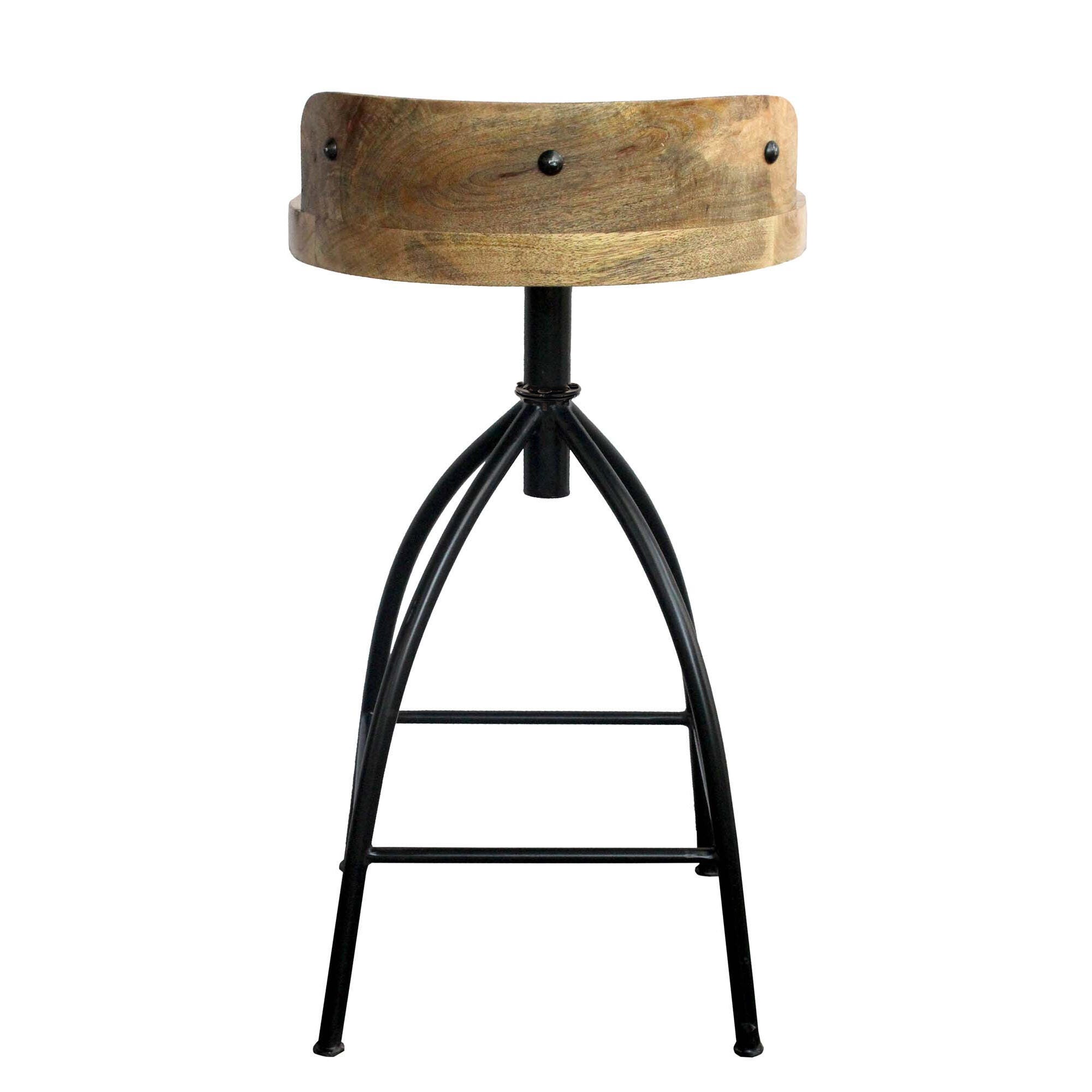 Benzara.inc Pia Adjustable Swivel Bar Stool, , large