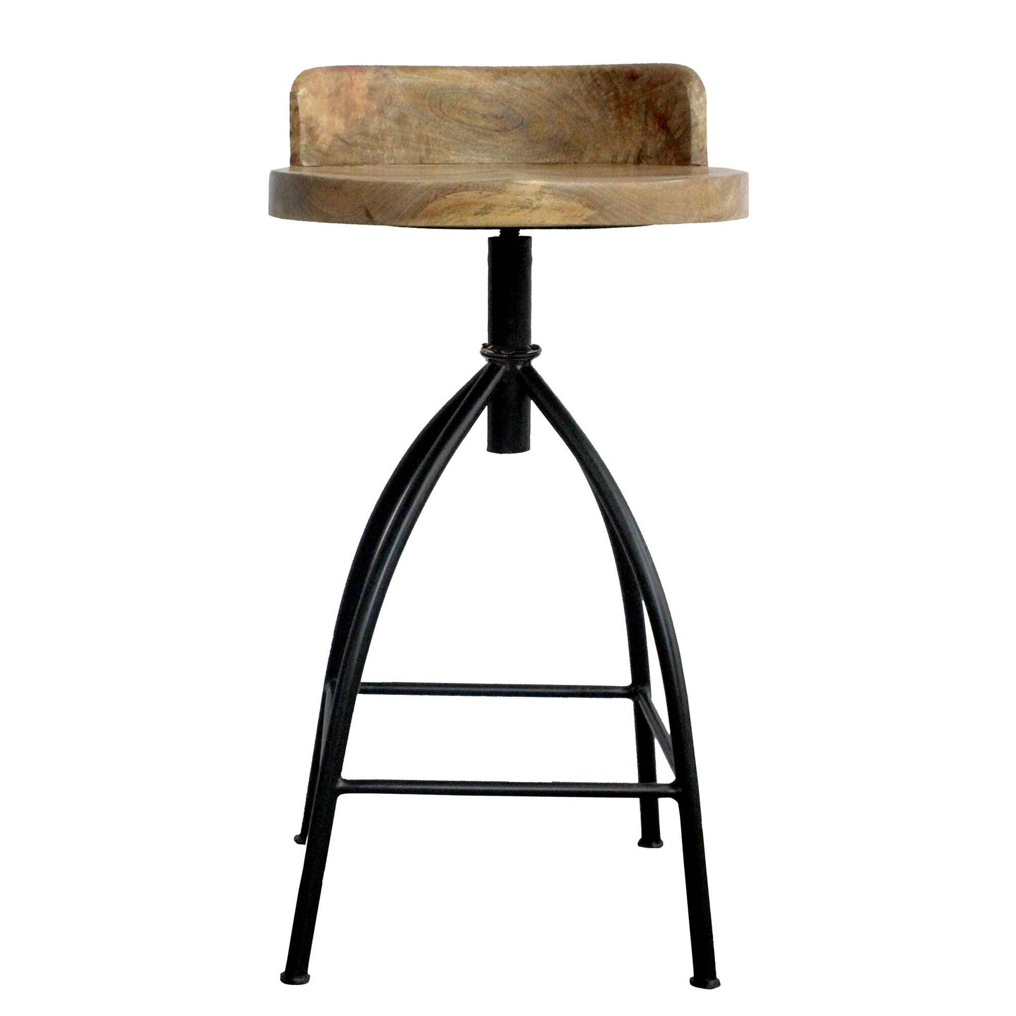 Benzara.inc Pia Adjustable Swivel Bar Stool, , large