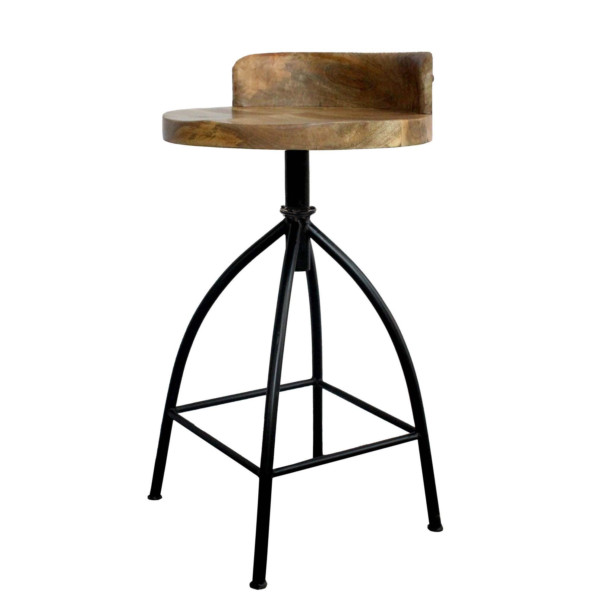 Benzara.inc Pia Adjustable Swivel Bar Stool, , large