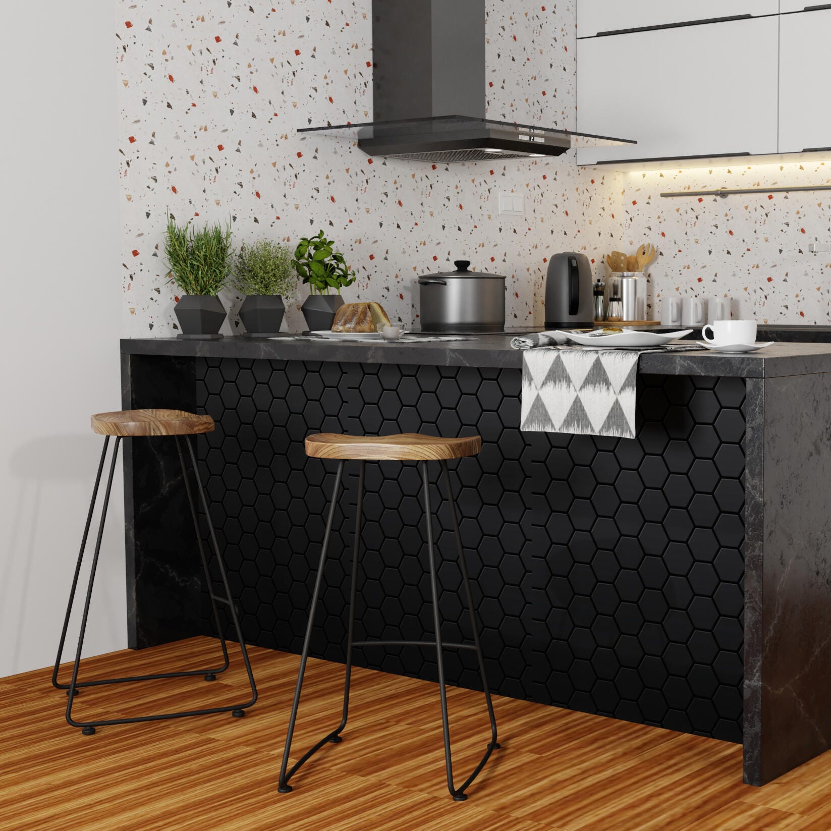 Simpli Home Amberly Saddle Bar Stool (Set of 2), , rollover