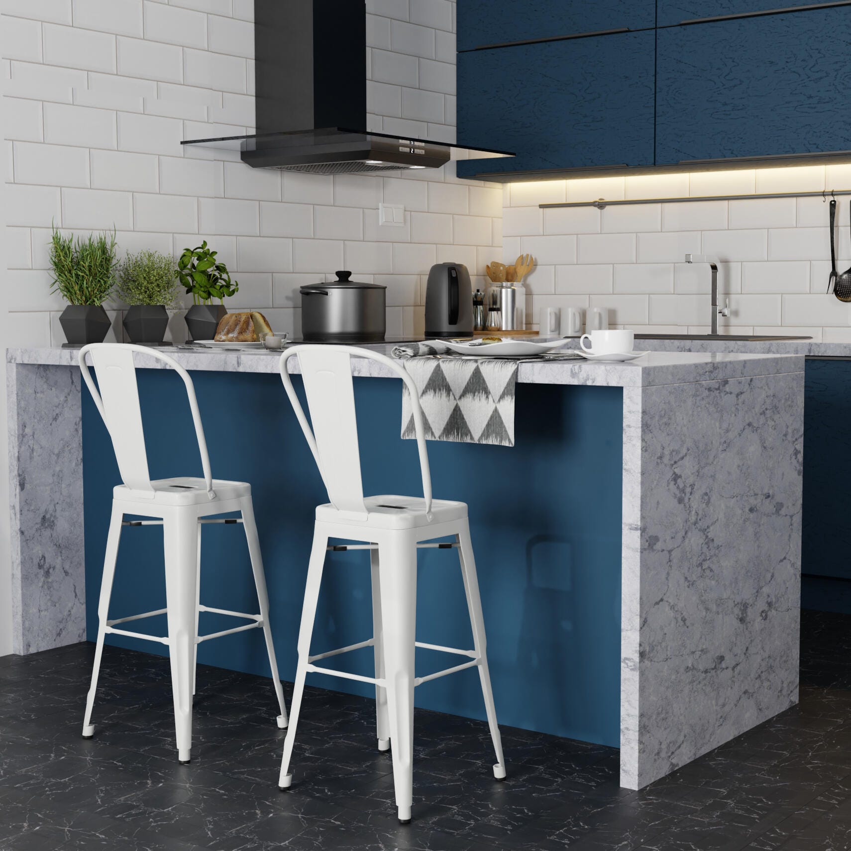 Simpli Home Fletcher Counter Height Bar Stool (Set of 2), , large