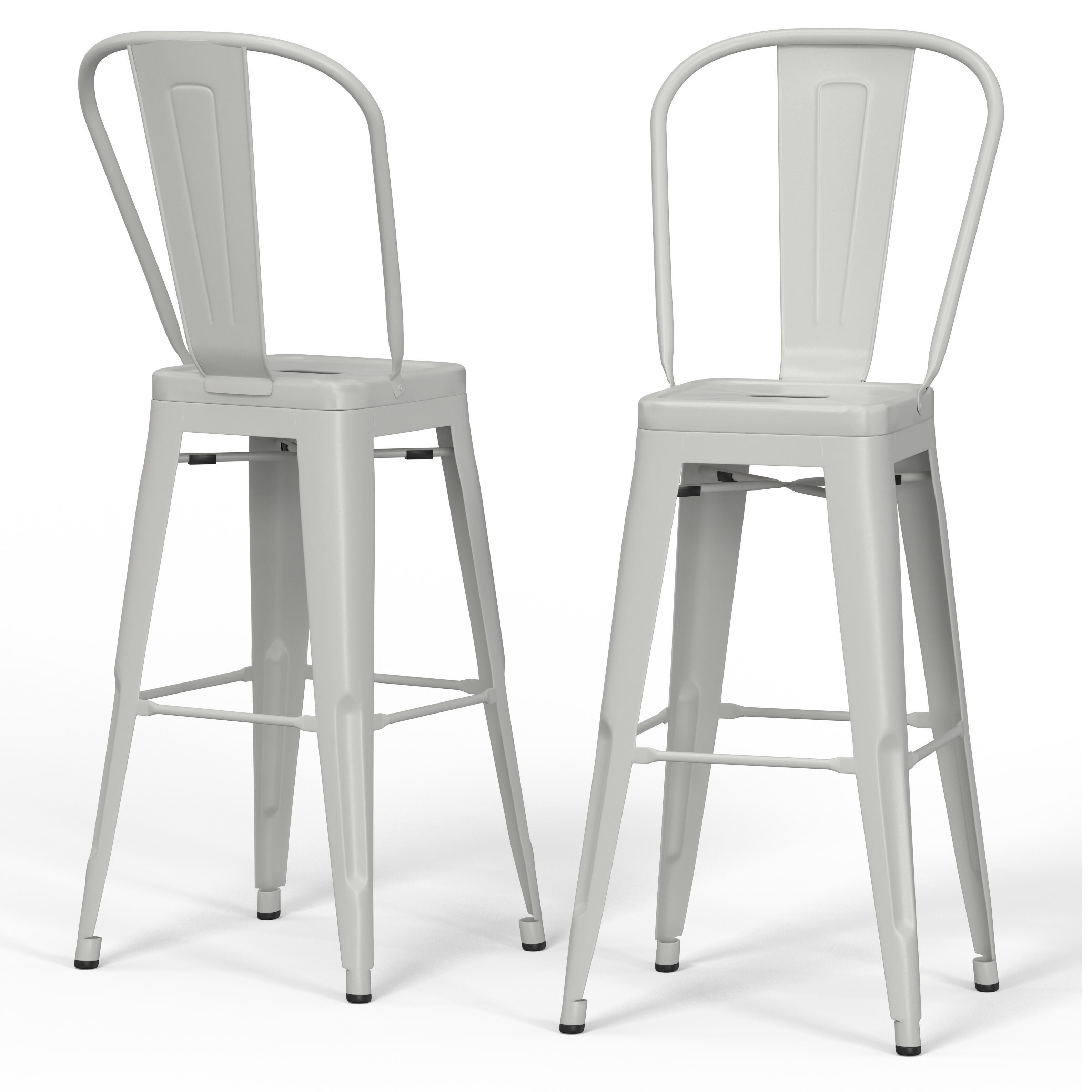Simpli Home Fletcher Counter Height Bar Stool (Set of 2), , large
