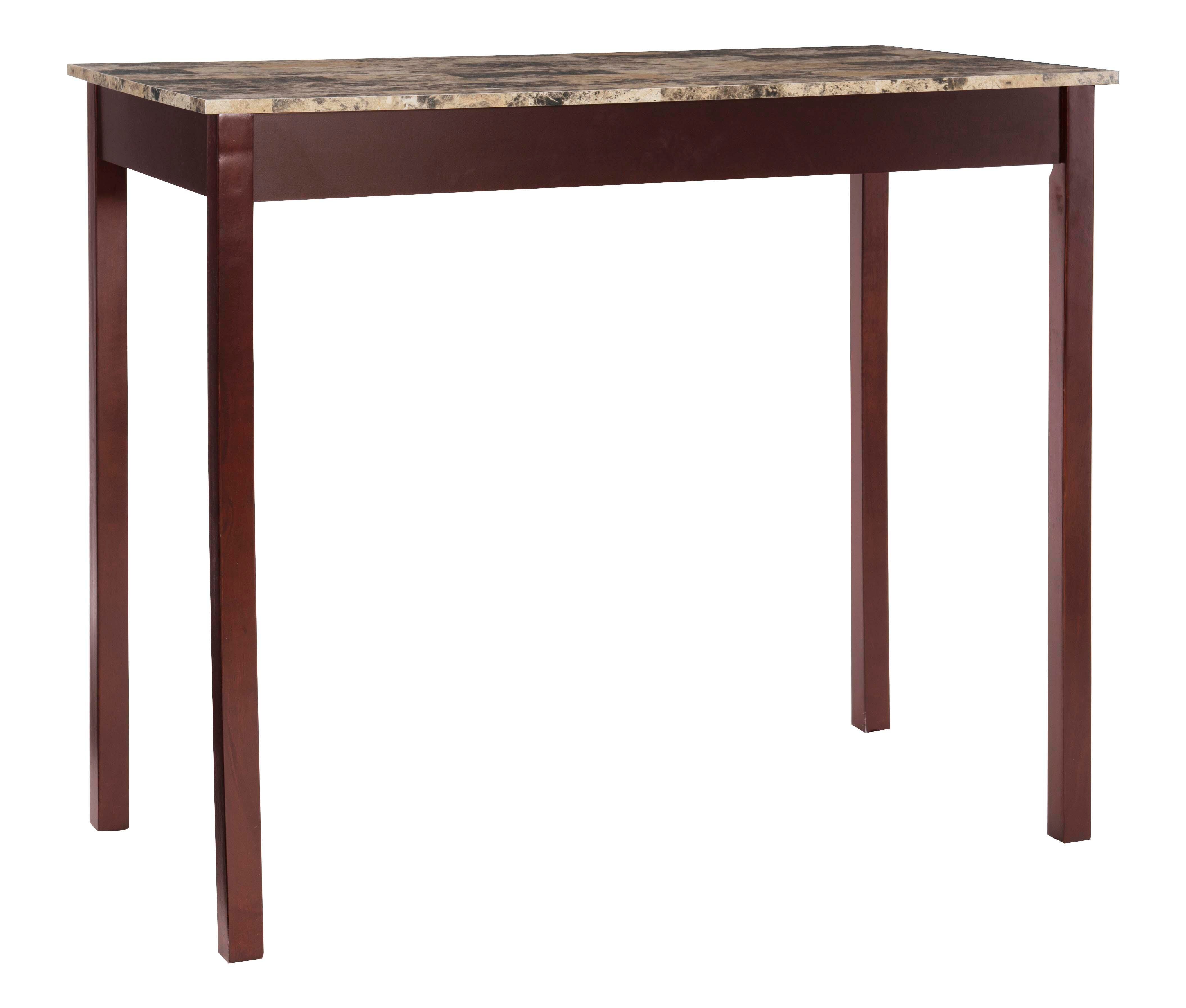 Linon Iris Dining Table and 2 Barstools Set, Espresso, large