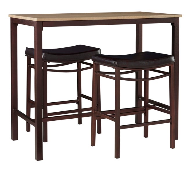 Linon Tift Dining Table and 2 Bar Stools Set