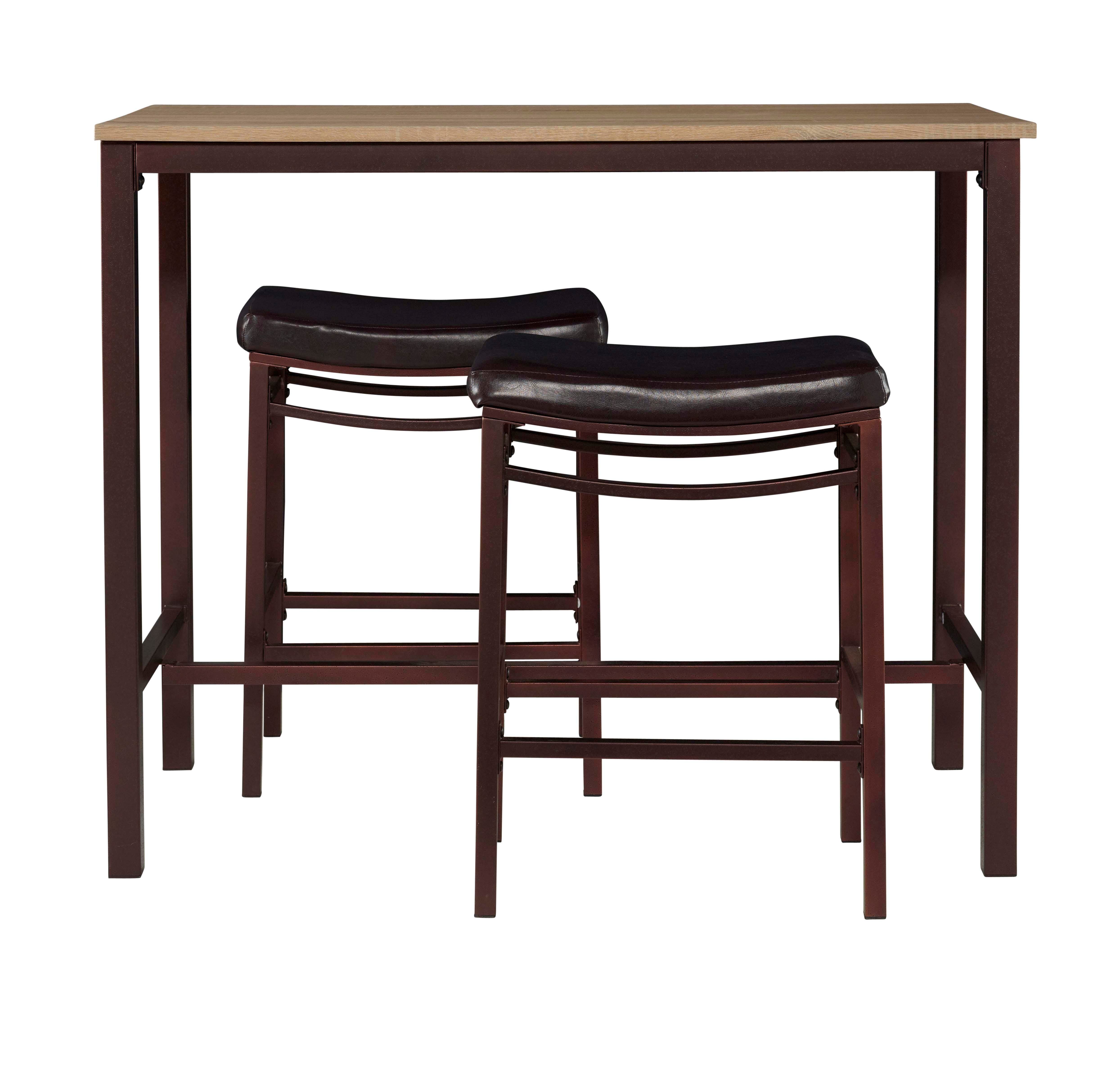 Linon Tift Dining Table and 2 Bar Stools Set, , large