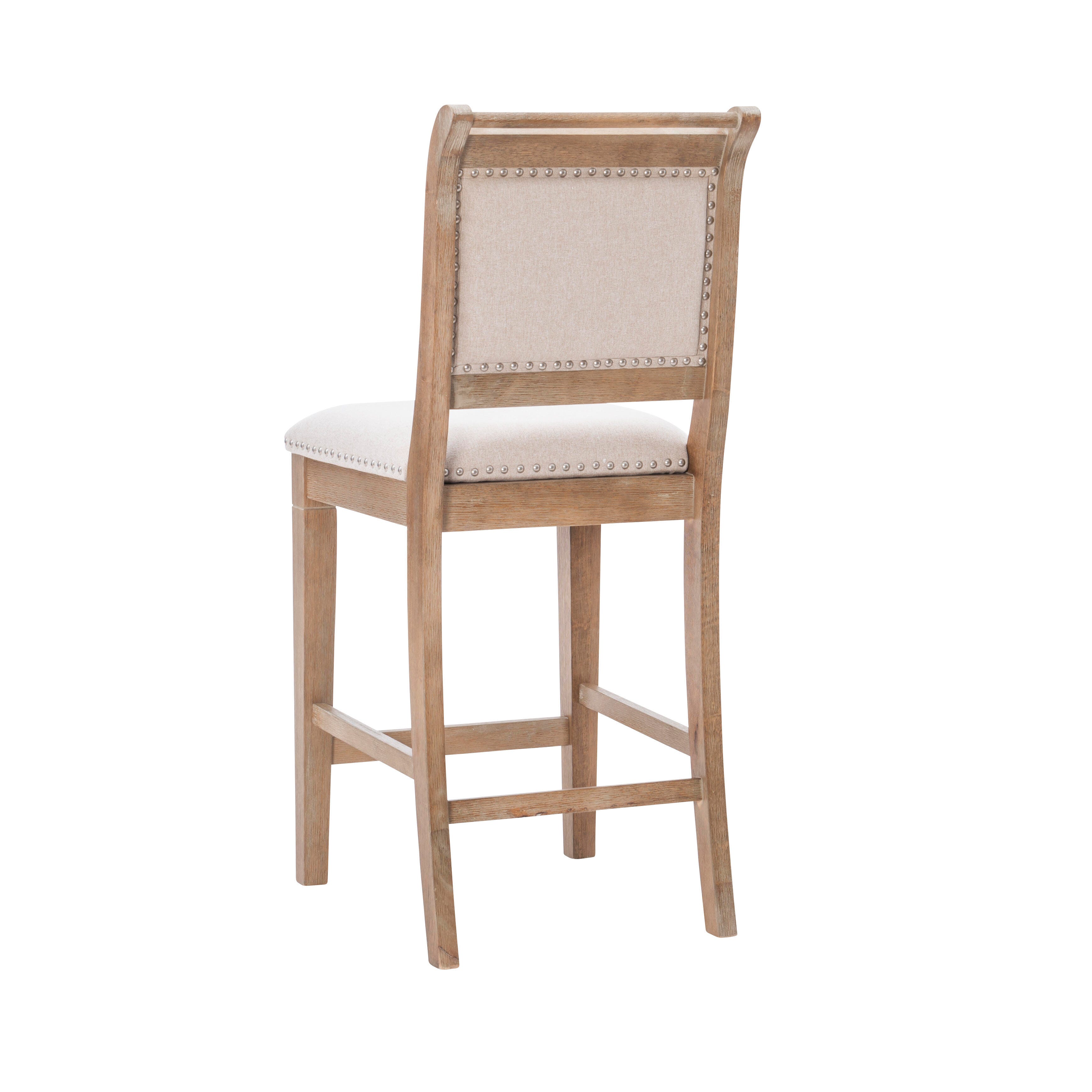 Linon Meri Counter Stool, Gray Washed, large