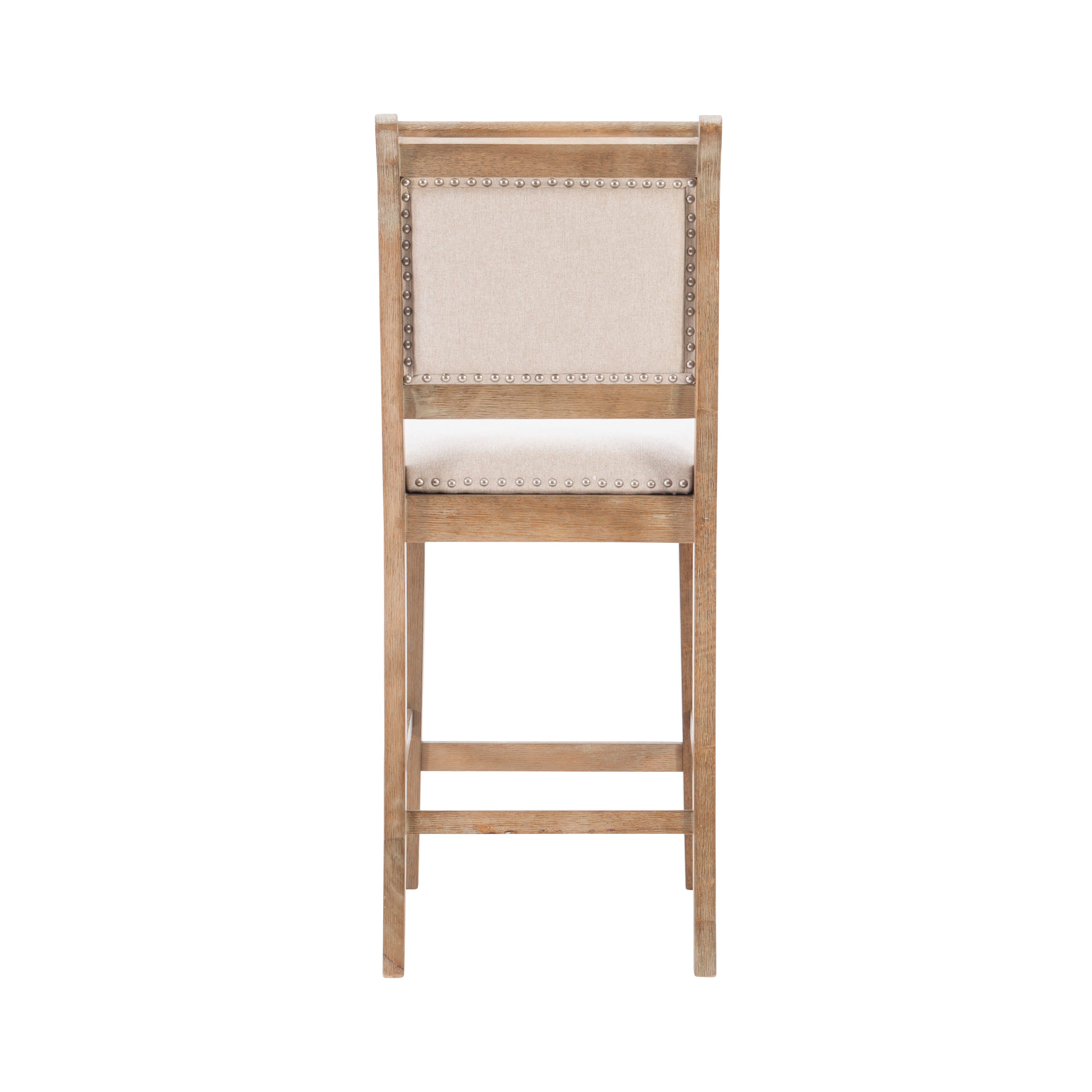 Linon Meri Counter Stool, Gray Washed, large