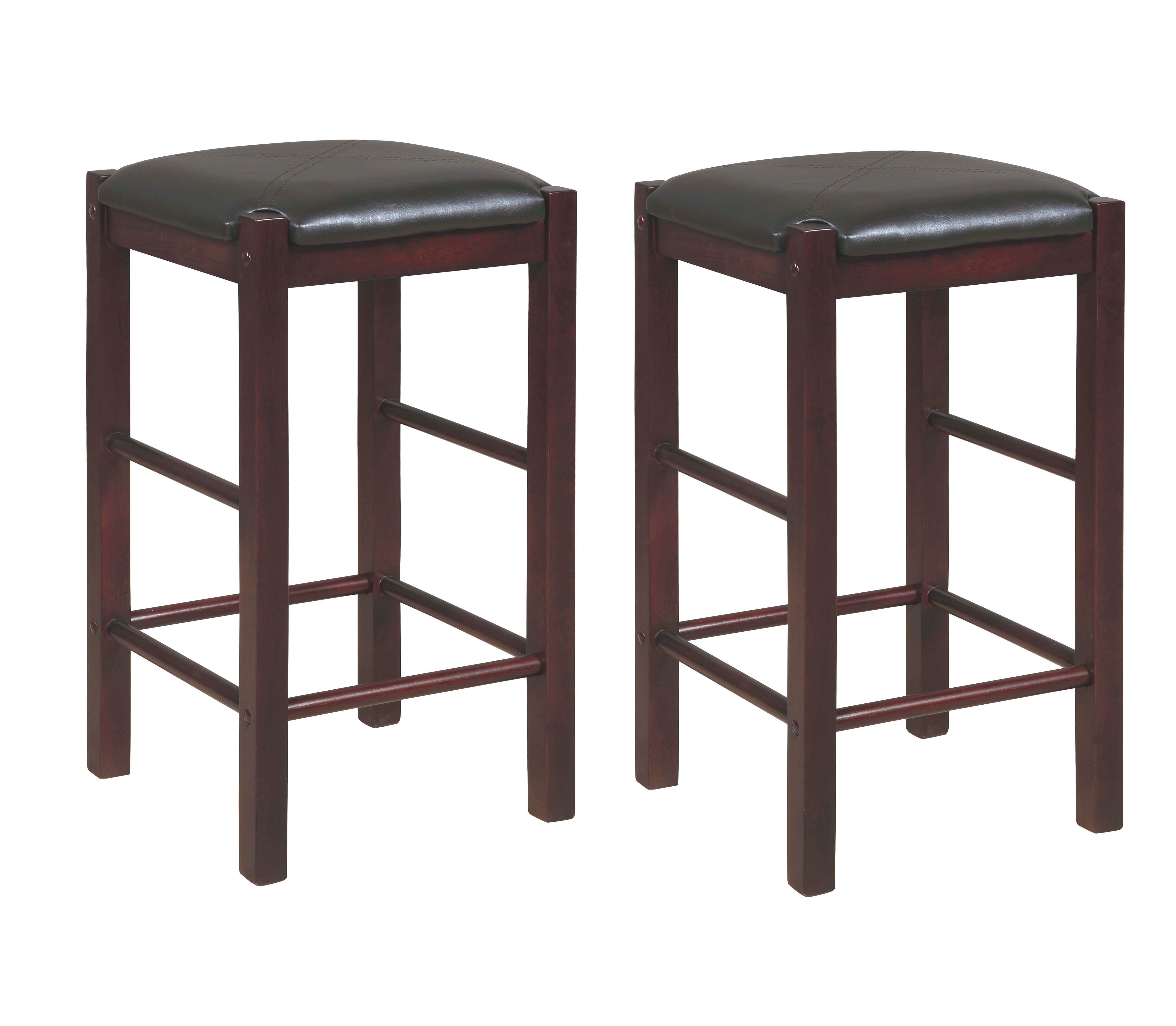 Linon Iris Backless Counter Stools (Set of 2), Espresso, large