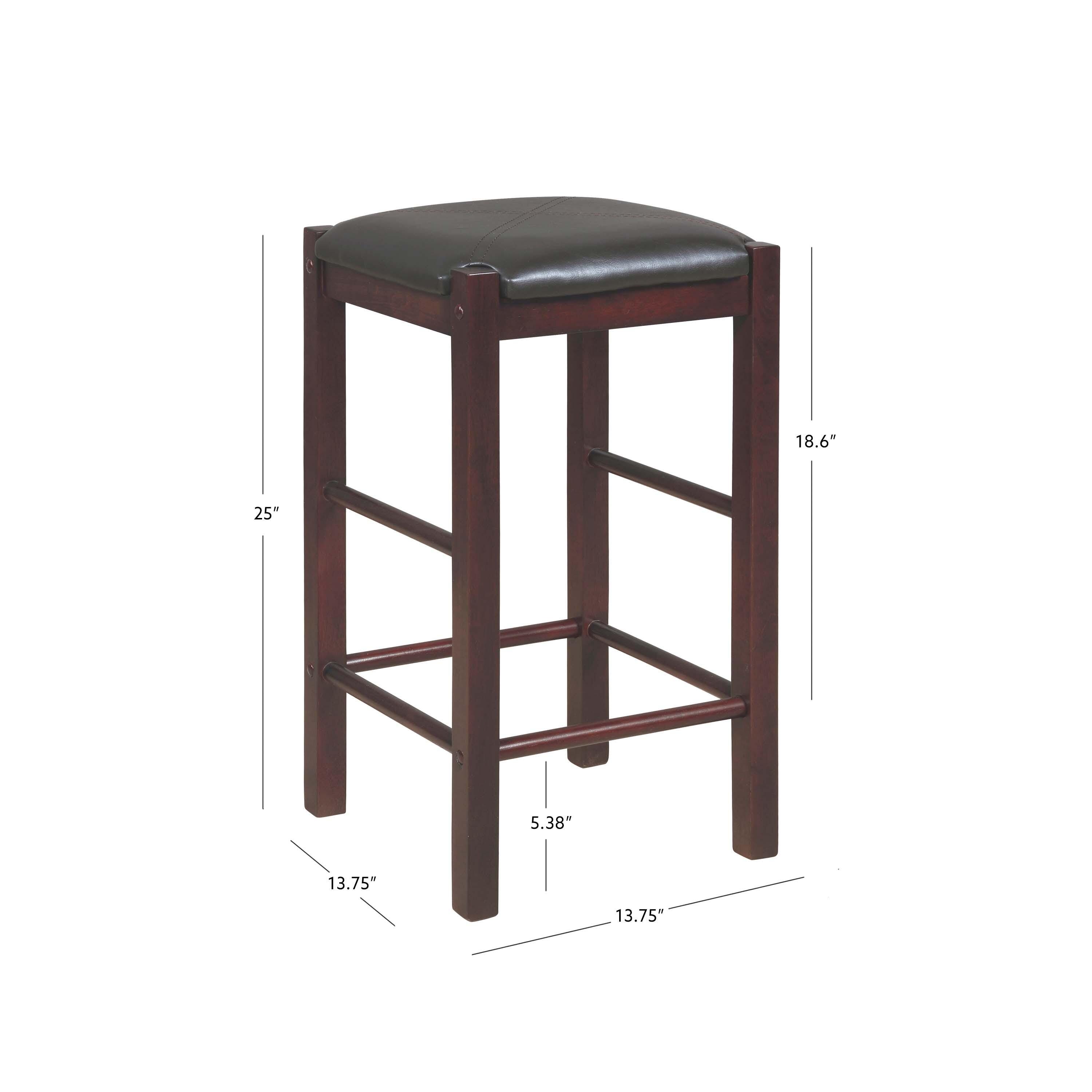 Linon Iris Backless Counter Stools (Set of 2), Espresso, large