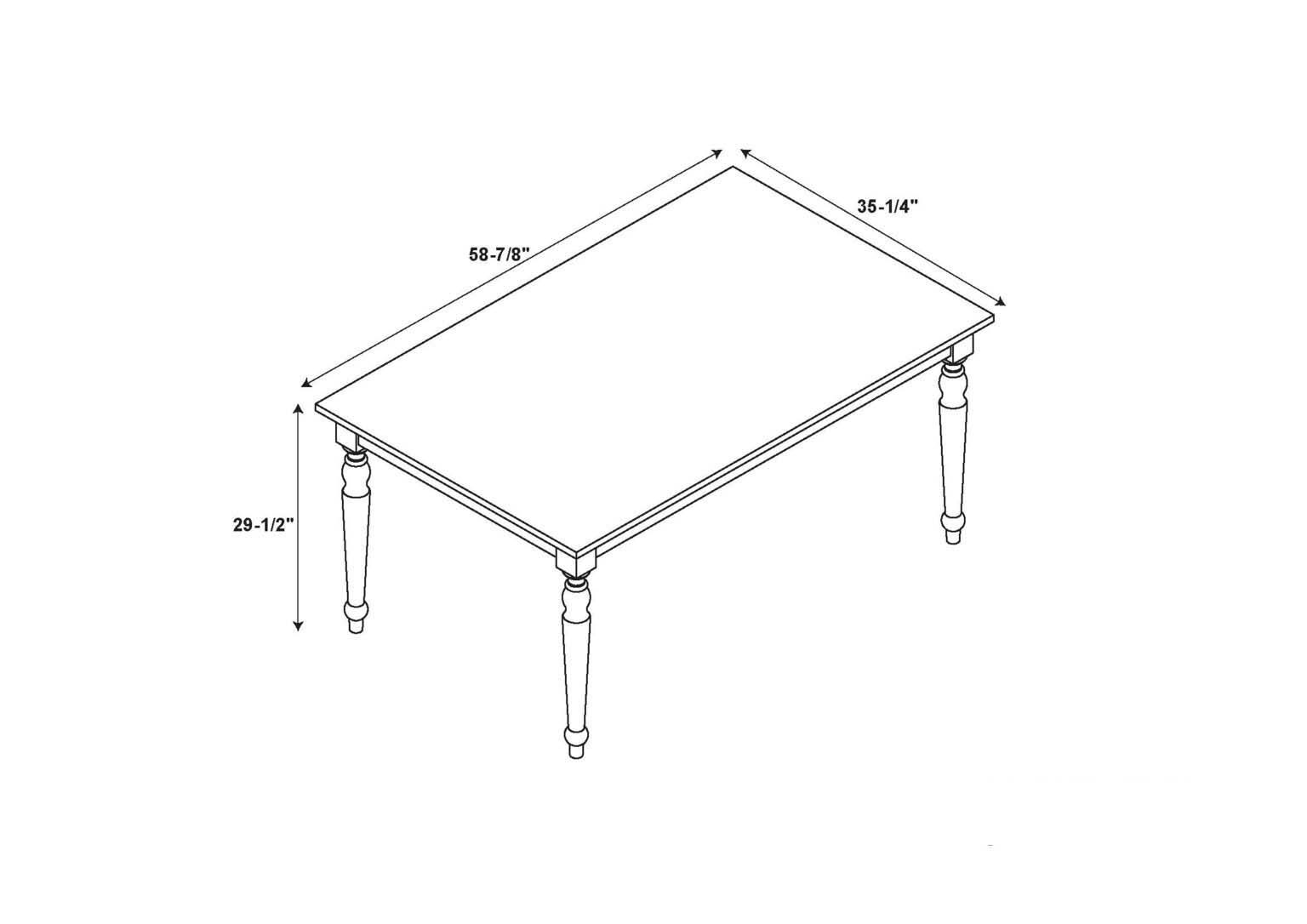 Linon Ivey Rectangle Dining Table, , large