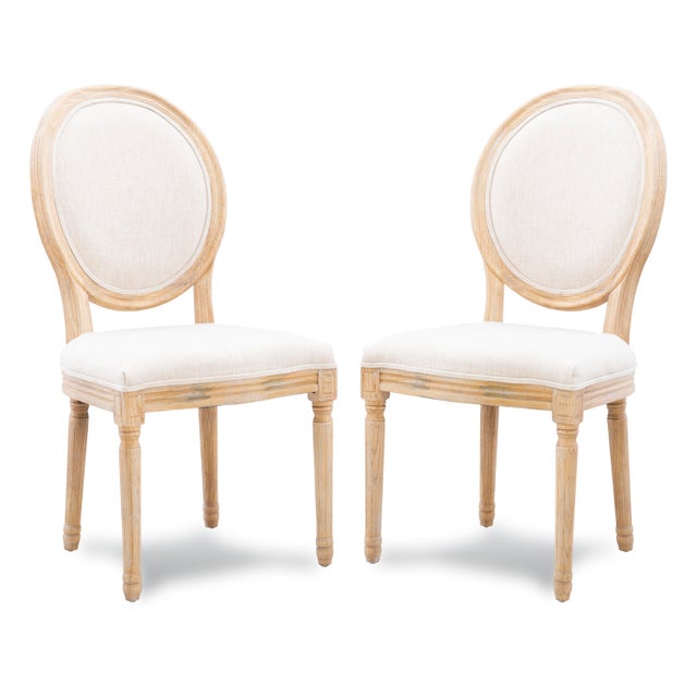 Linon Ivey Oval Back Dining Chairs (Set of 2)