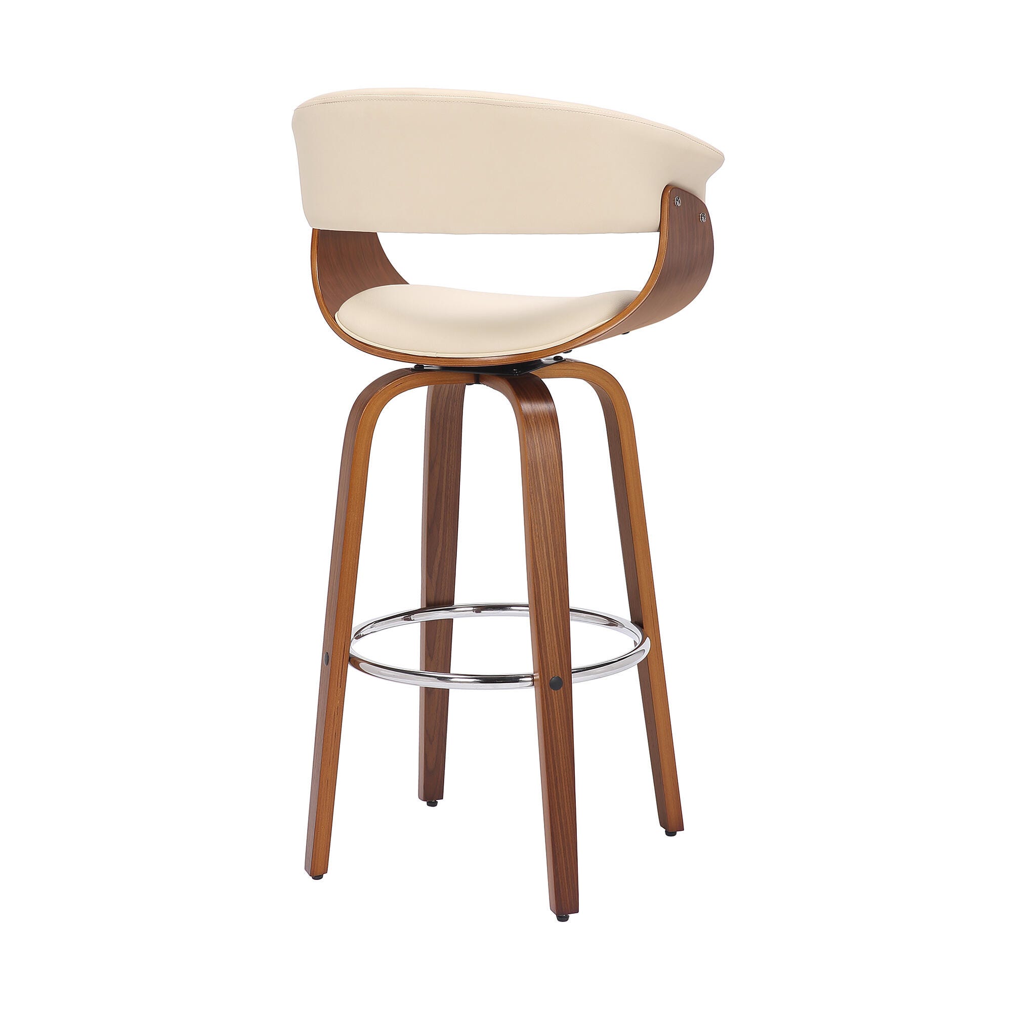 Julyssa Barstool, Cream/Chrome, large