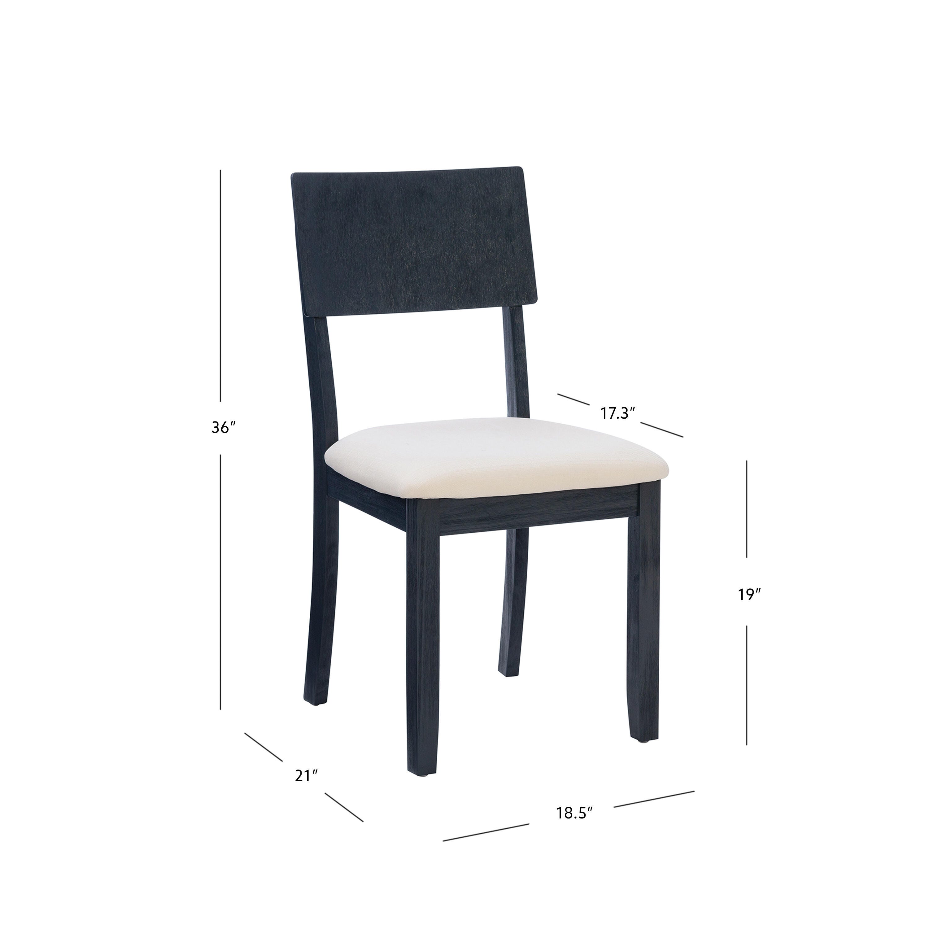 Linon Jocey Set of Two Dining Chairs, Black, large