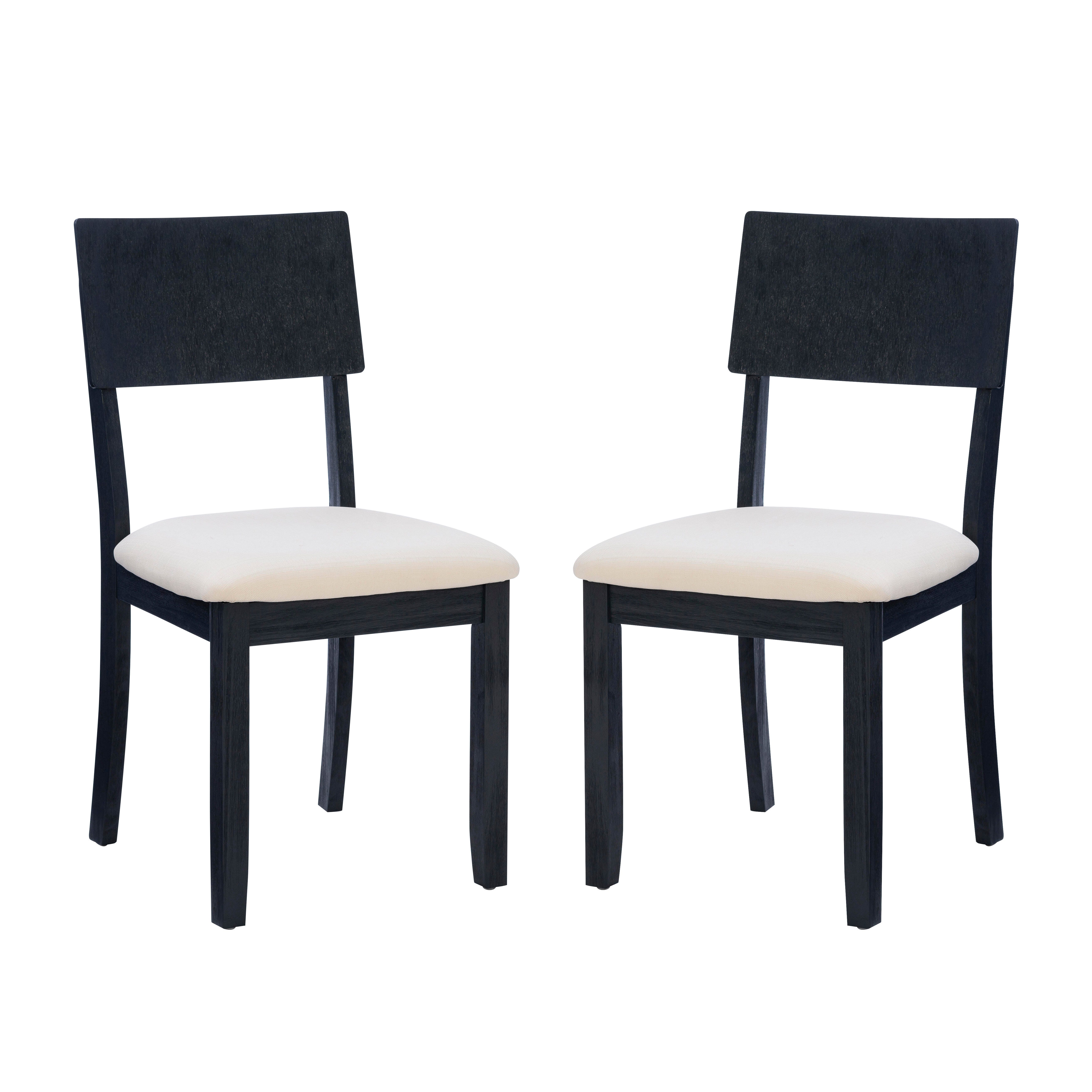 Linon Jocey Set of Two Dining Chairs, Black, large